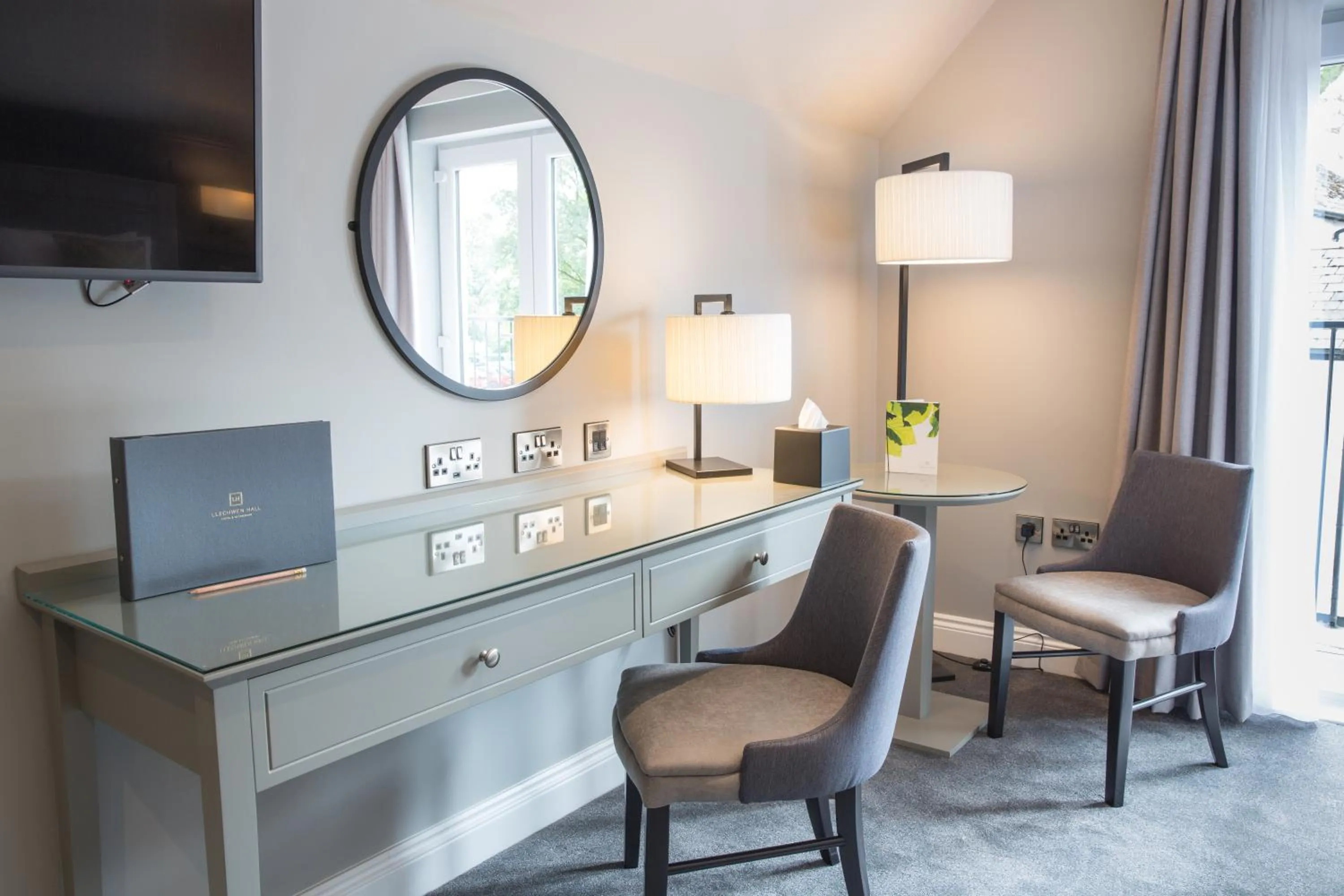 Seating area in Llechwen Hall