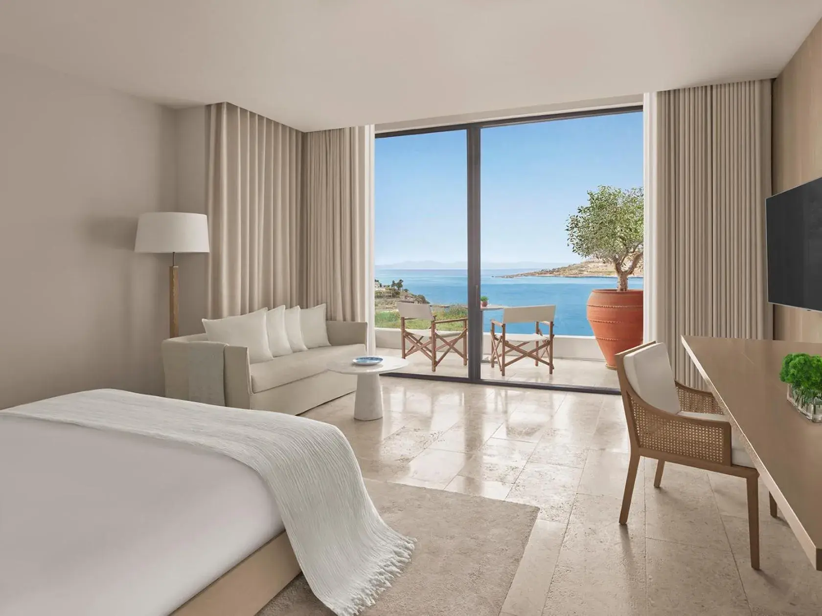 Premier King Room with Sea View and Balcony in The Bodrum EDITION Premier King Room with Sea View and Balcony in The Bodrum EDITION