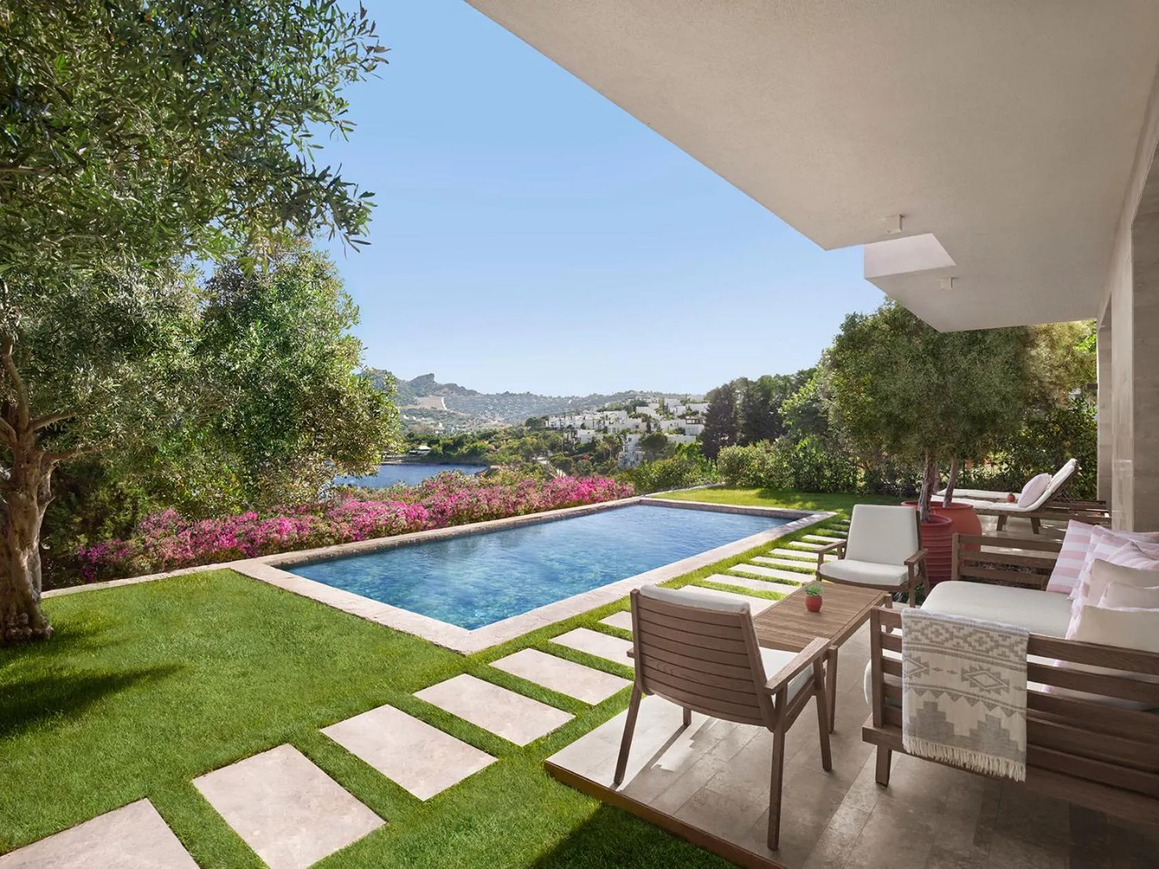 Pool view in The Bodrum EDITION