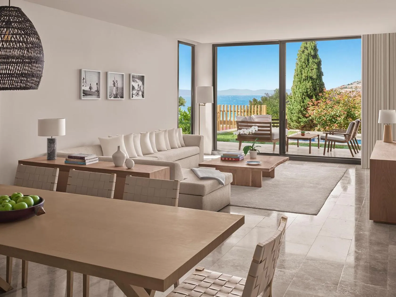 Living room in The Bodrum EDITION