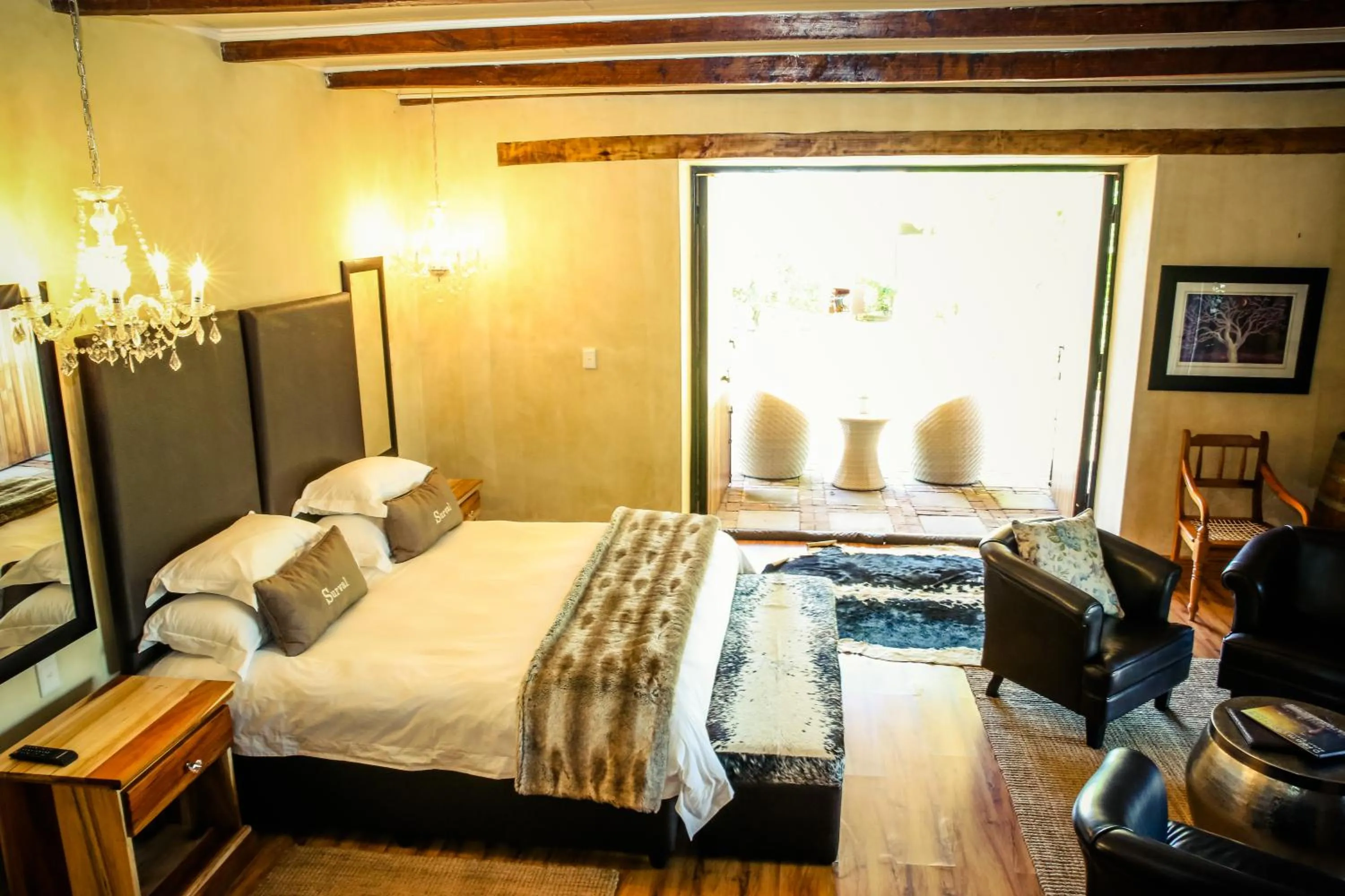 Patio, Bed in Surval Boutique Olive Estate