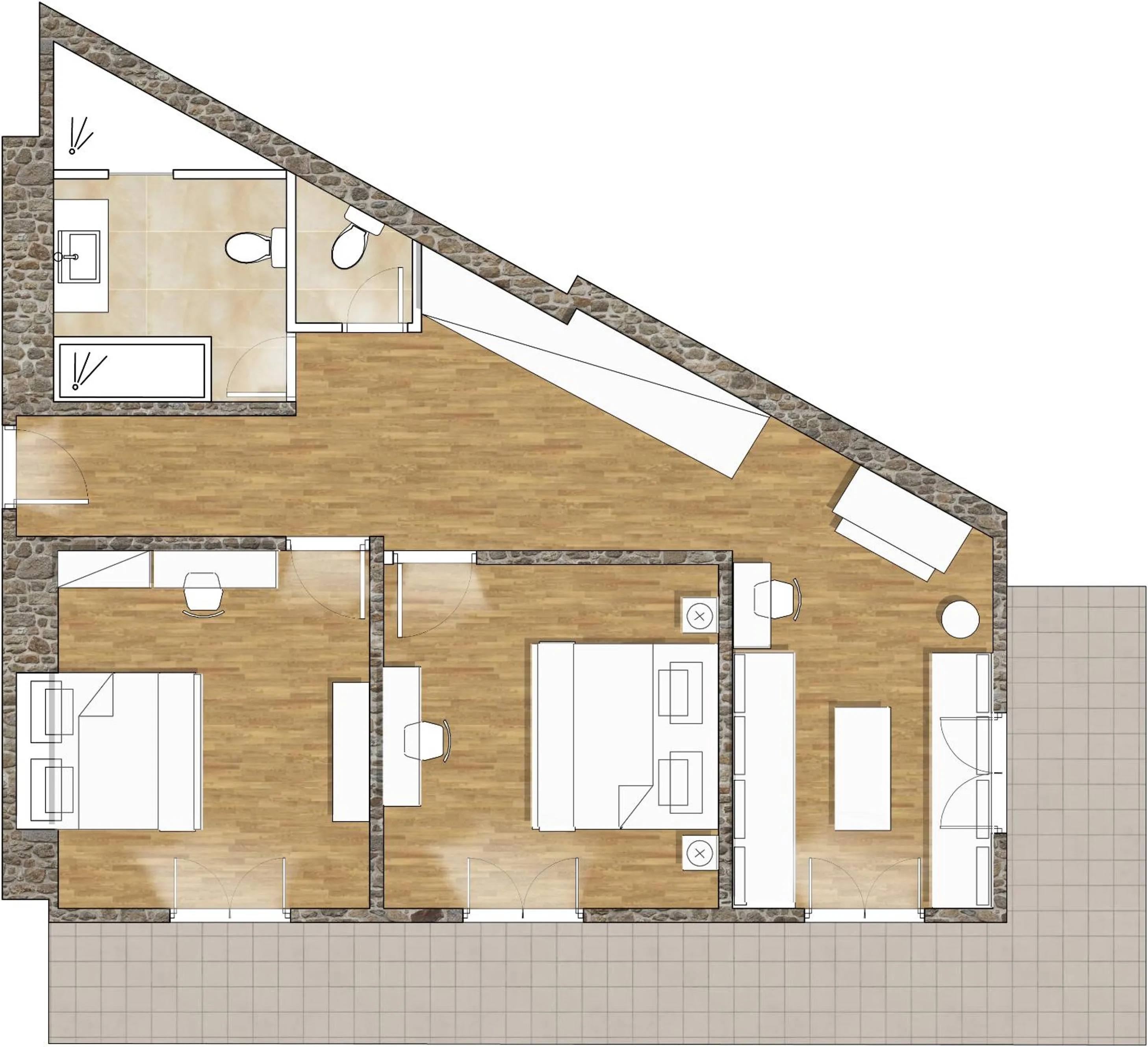 Floor plan in Boutique Hotel Kentrikon & Bungalows