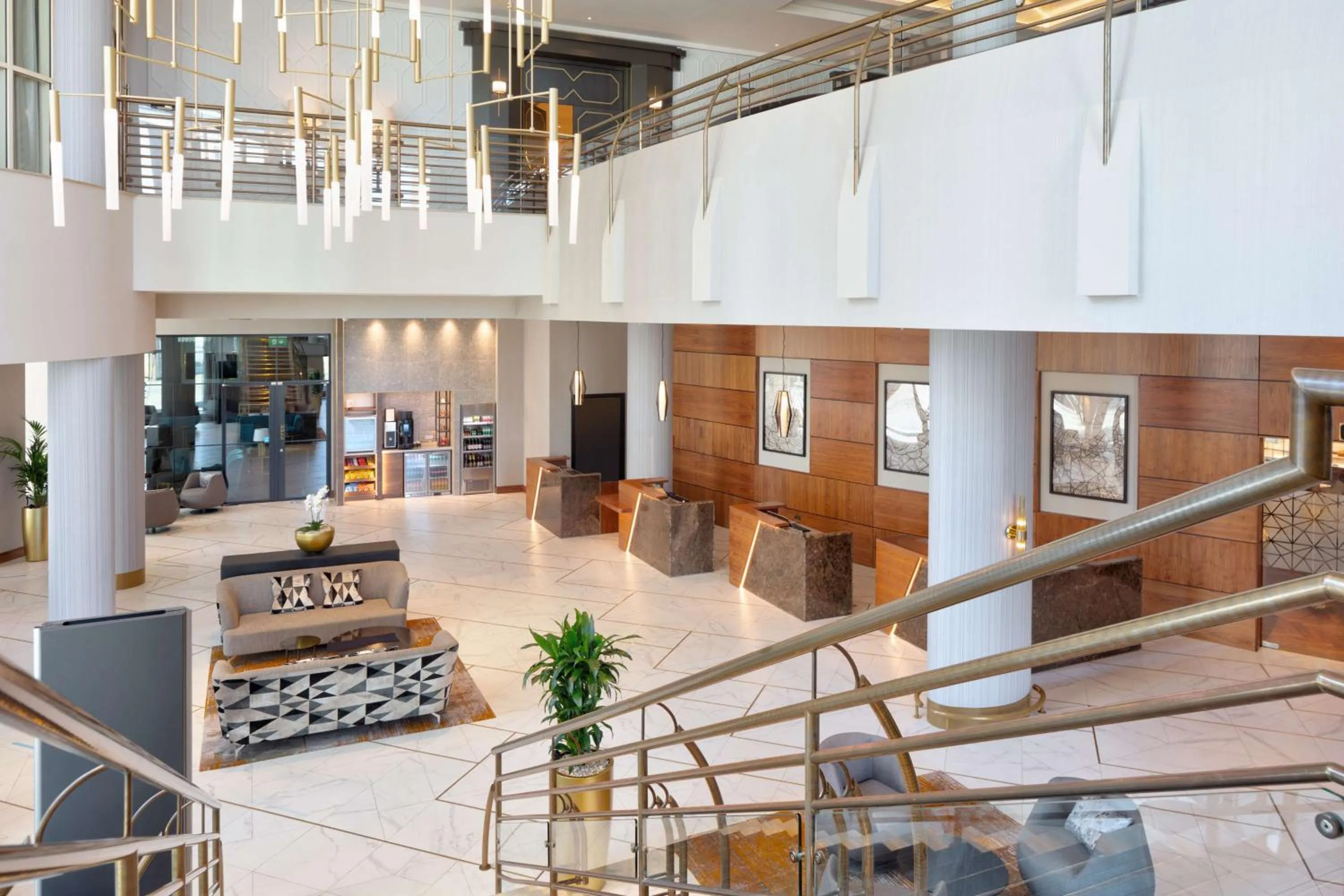 Lobby or reception in Hilton Belfast
