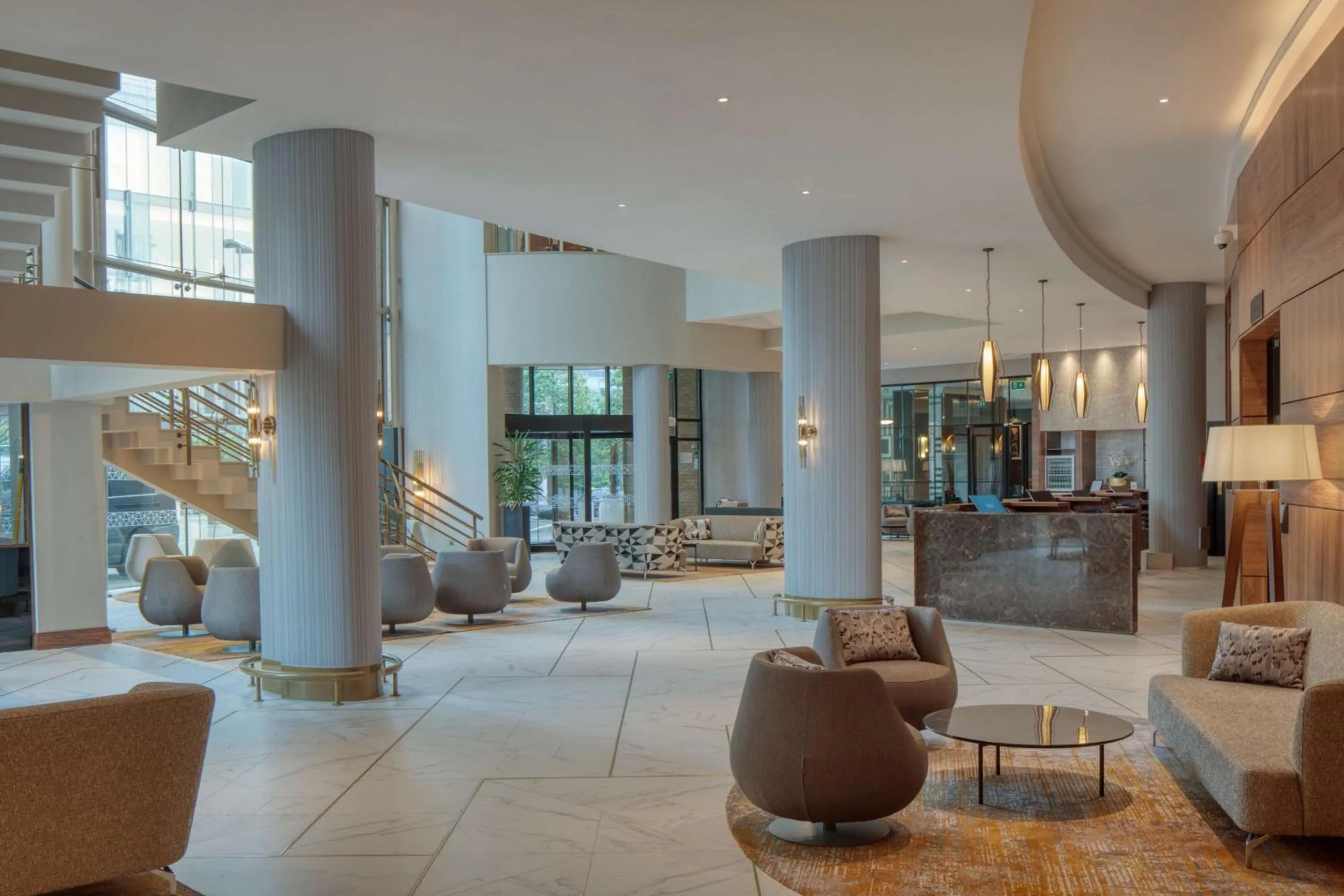 Lobby or reception in Hilton Belfast