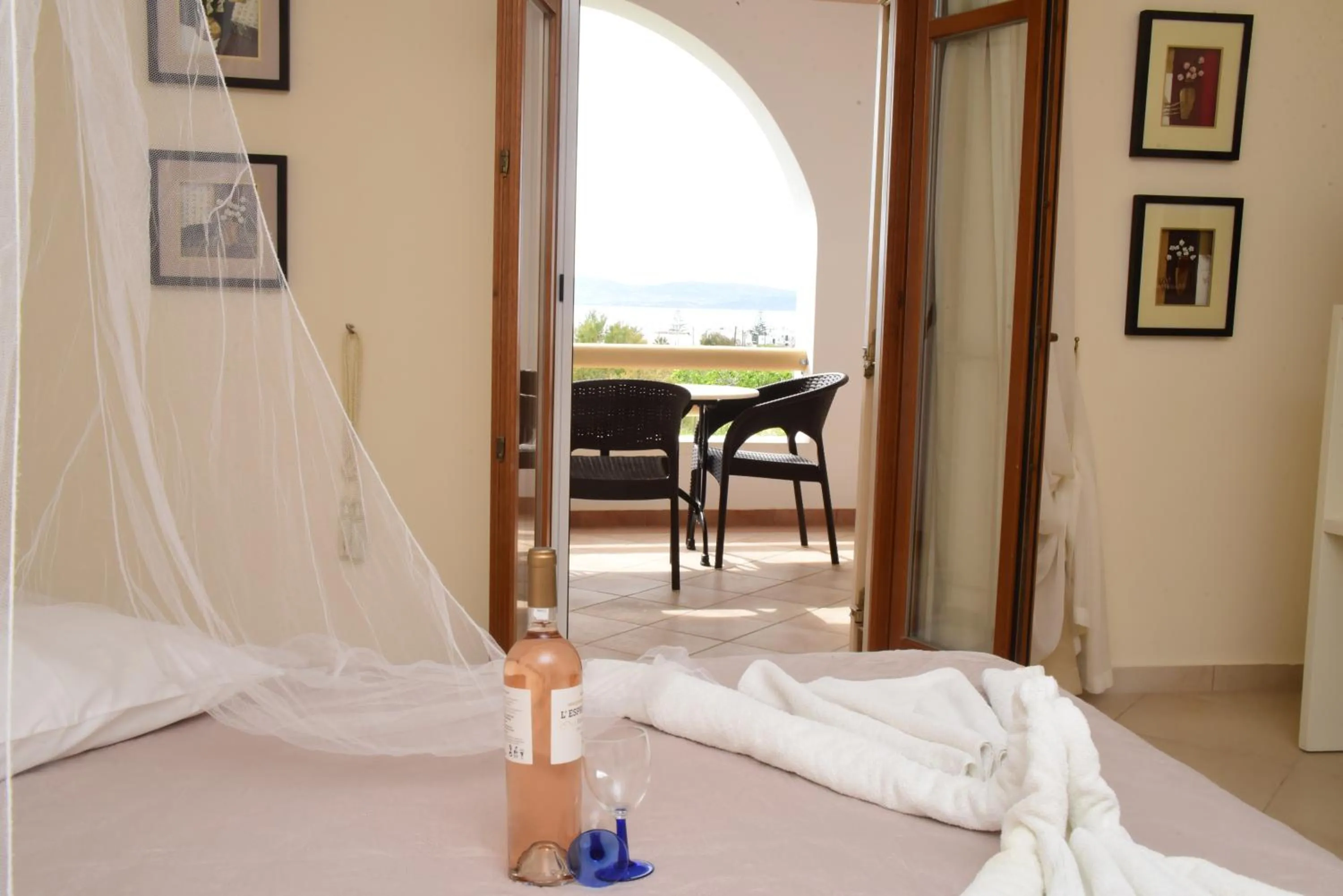 Bed in Margaritari Hotel