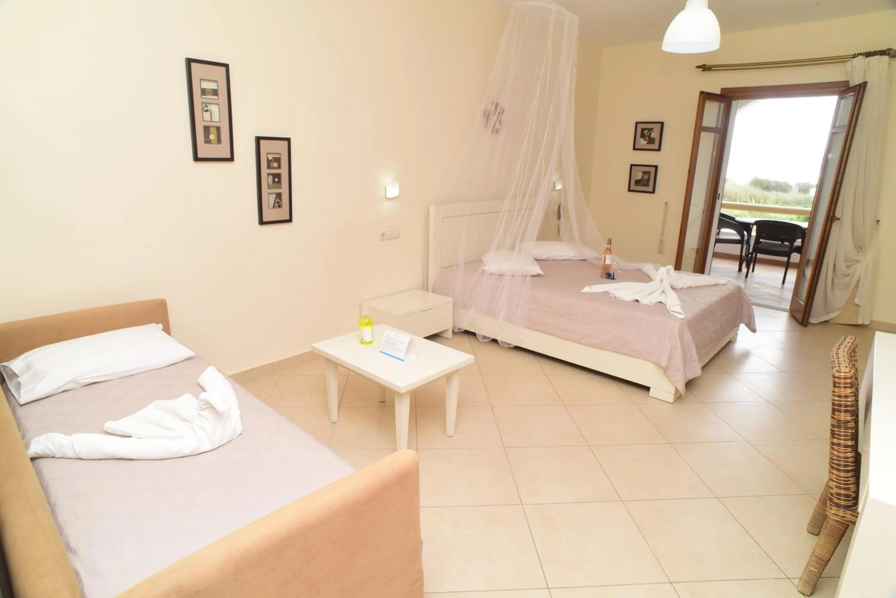 Bed in Margaritari Hotel