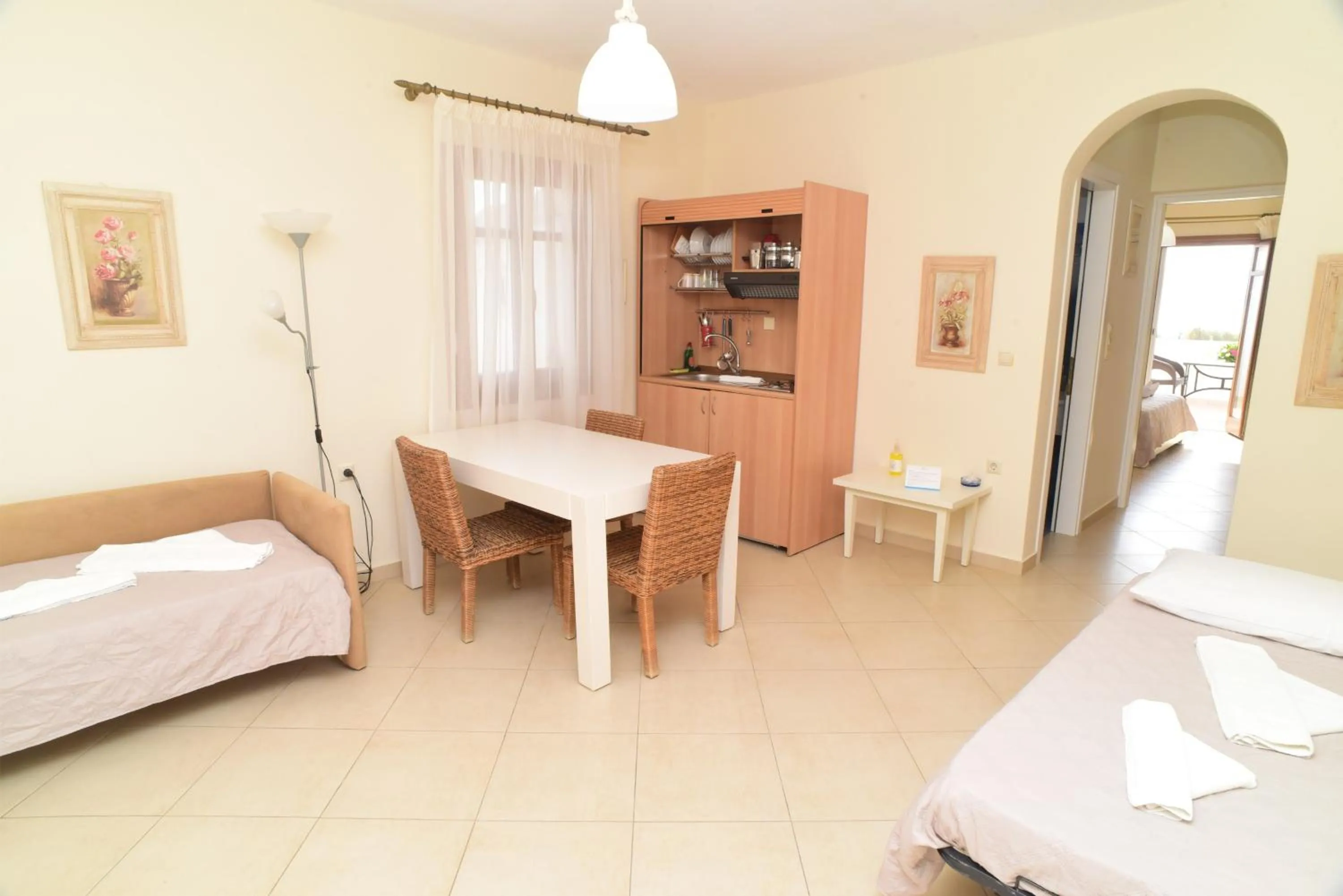 Bed in Margaritari Hotel