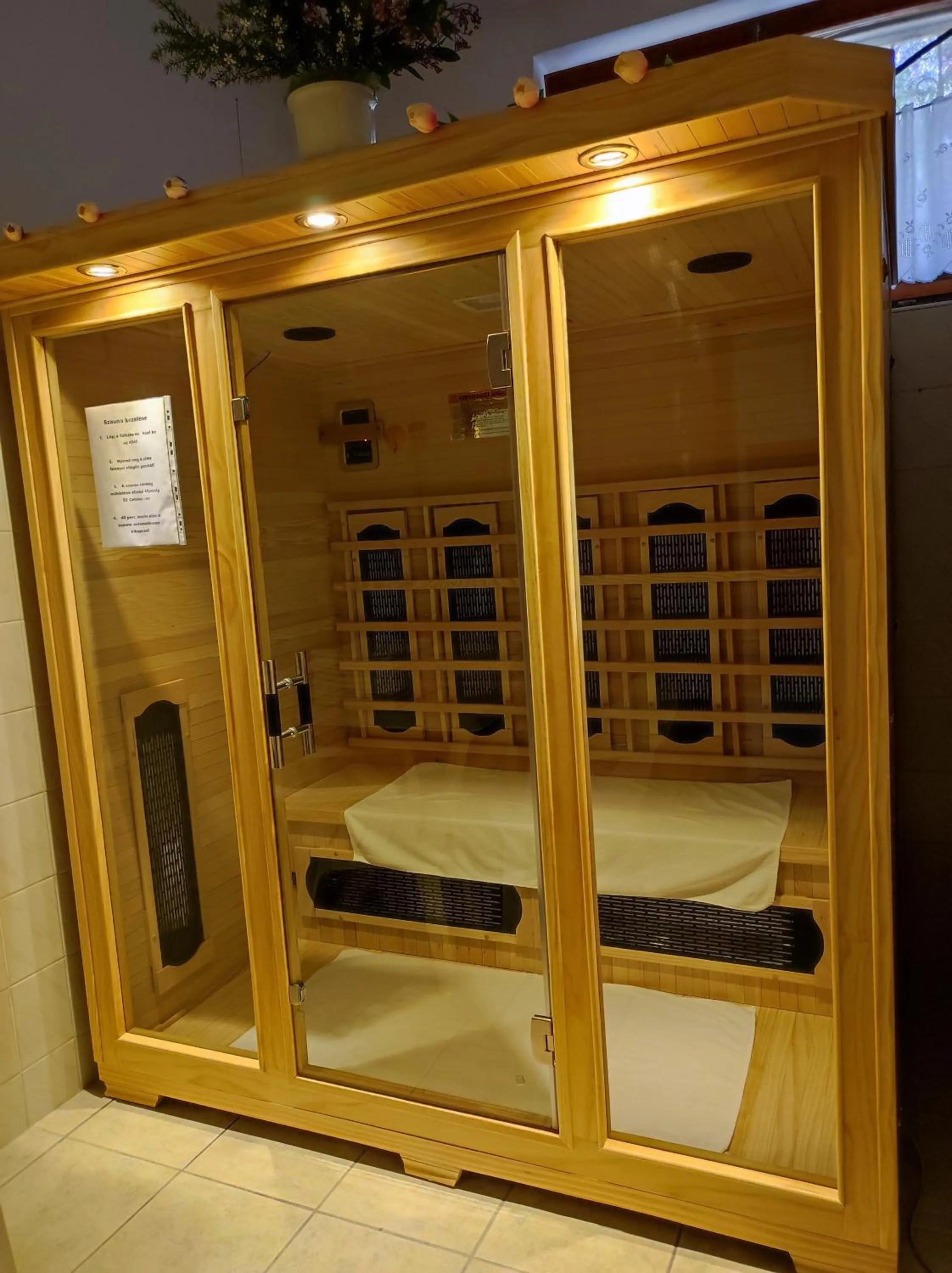 Sauna in Ágnes Hotel
