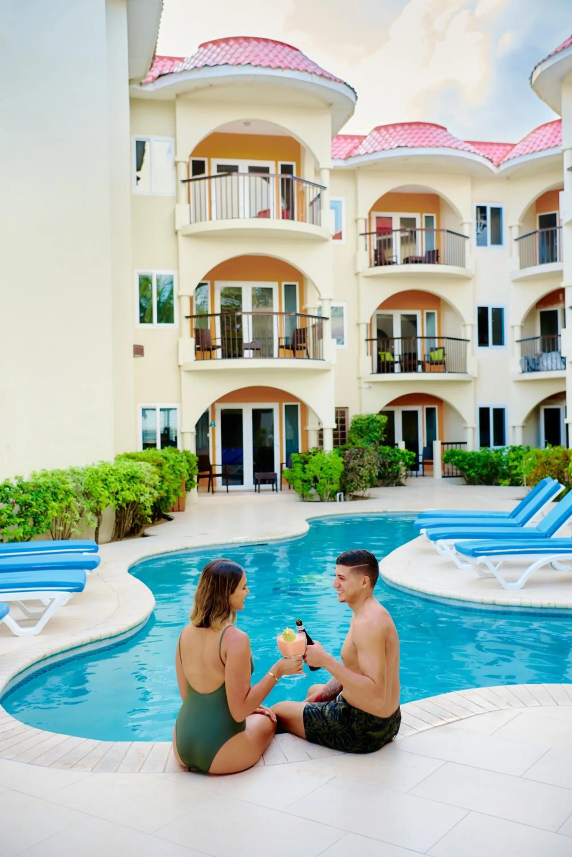 Pool view in SunBreeze Suites