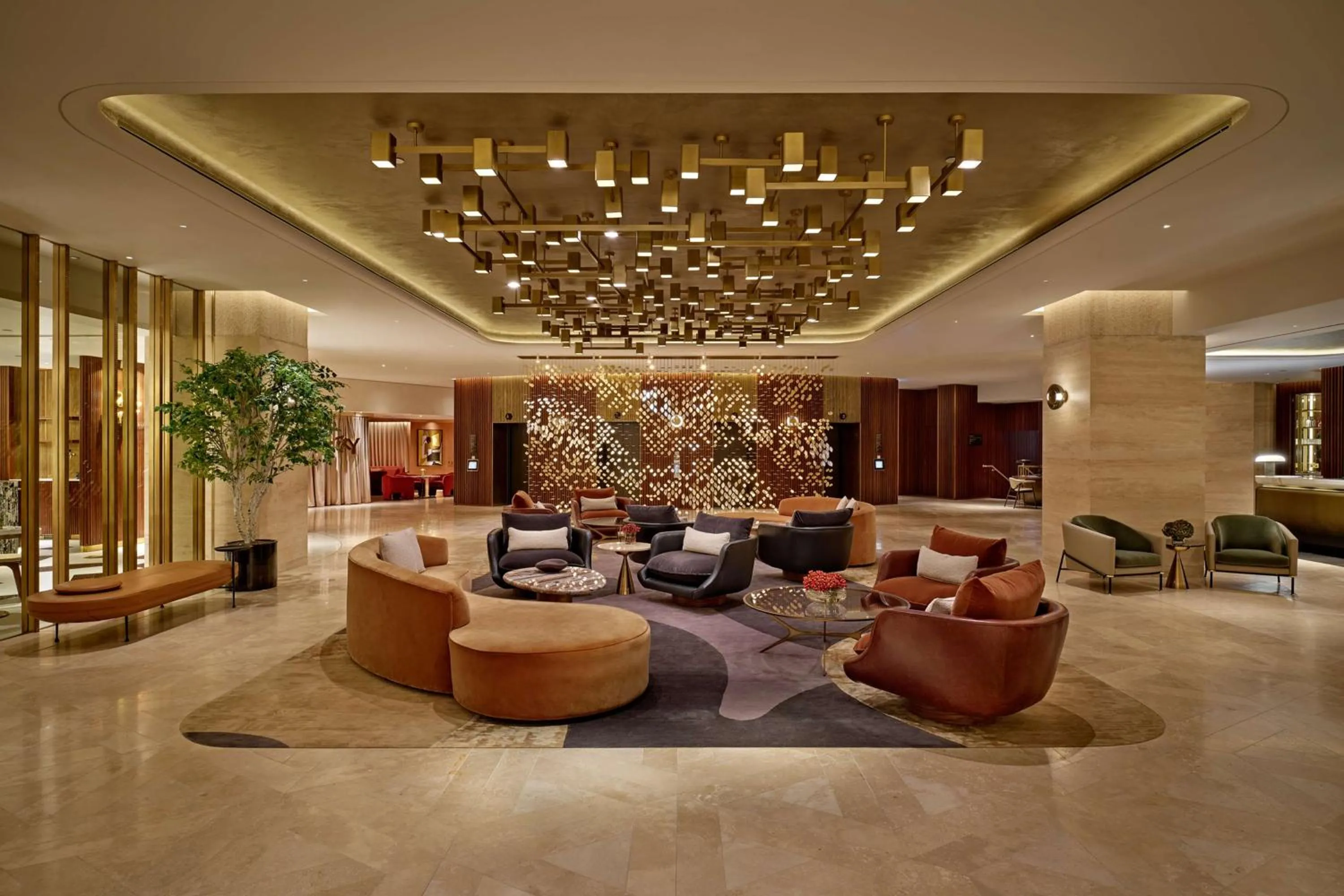 Lobby or reception in London Hilton on Park Lane
