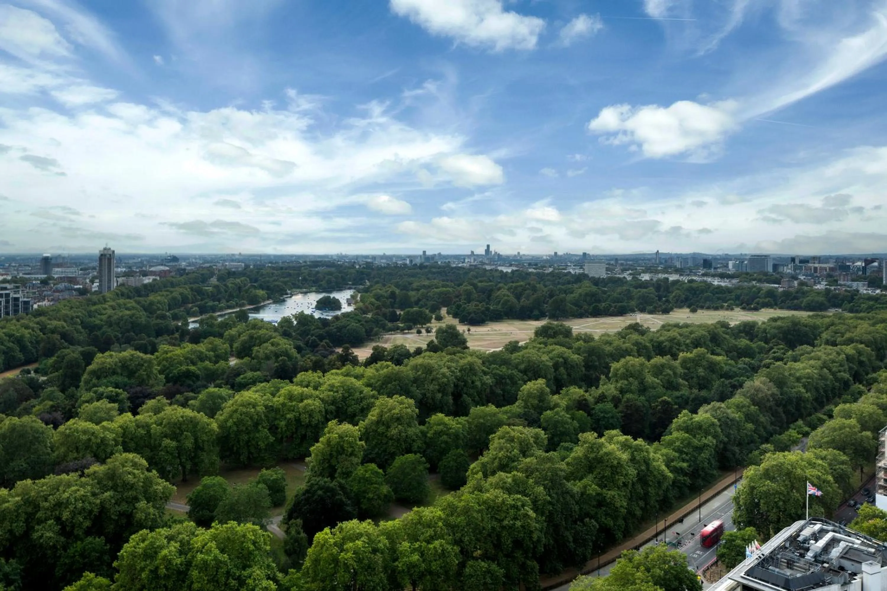 Lake view in London Hilton on Park Lane