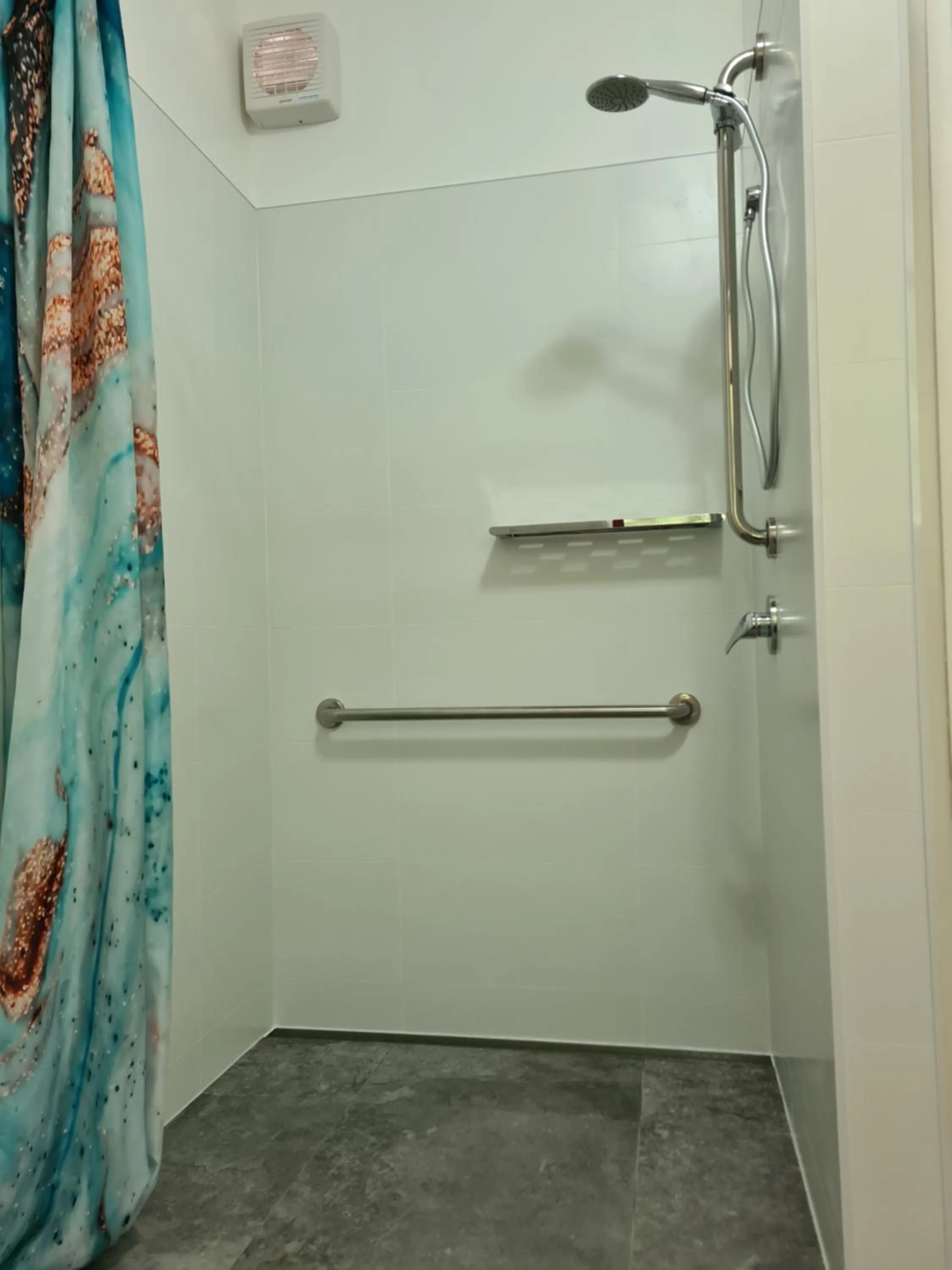 Shower in Mallacoota's Shady Gully Caravan Park