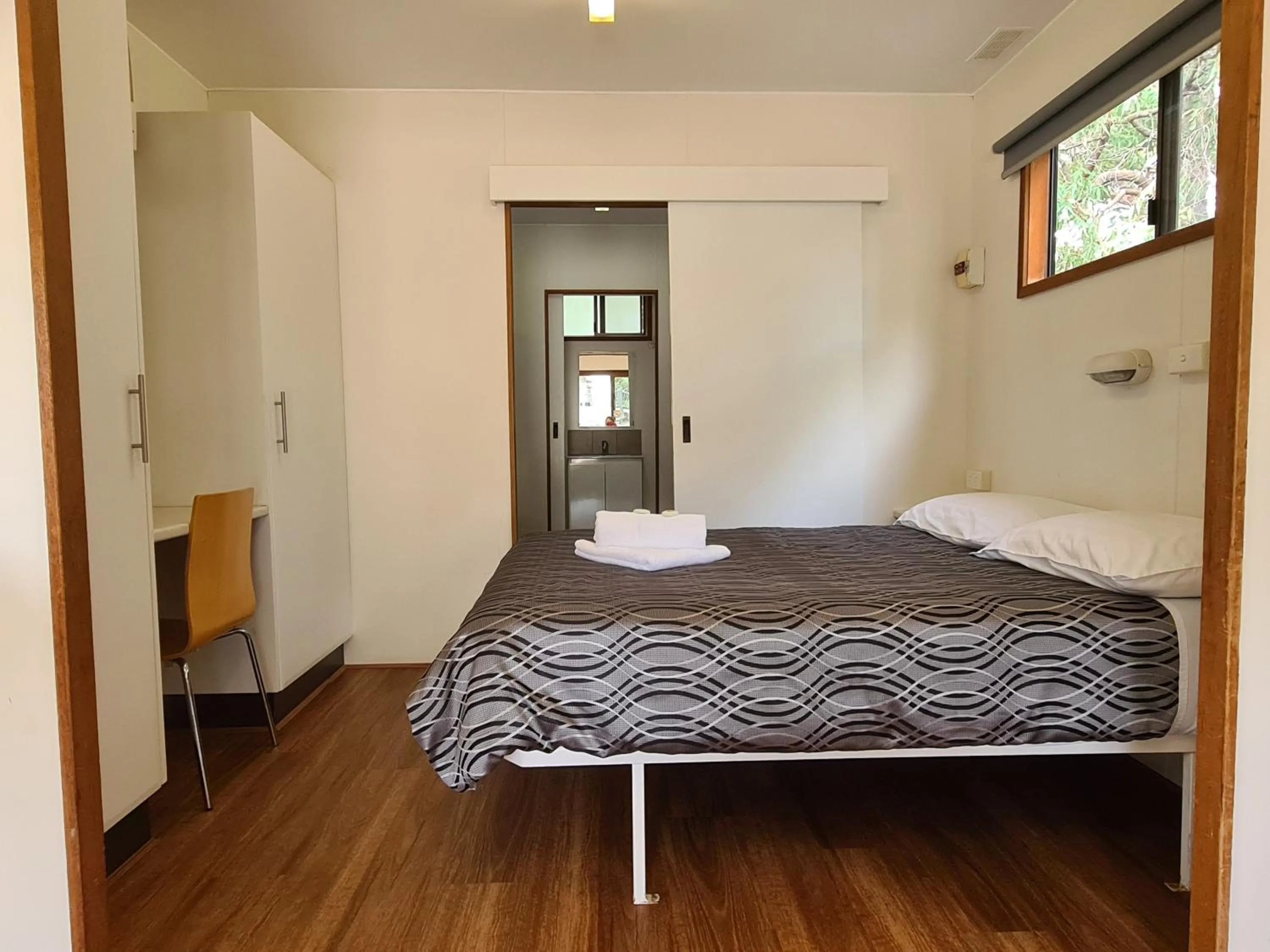 Bed in Mallacoota's Shady Gully Caravan Park