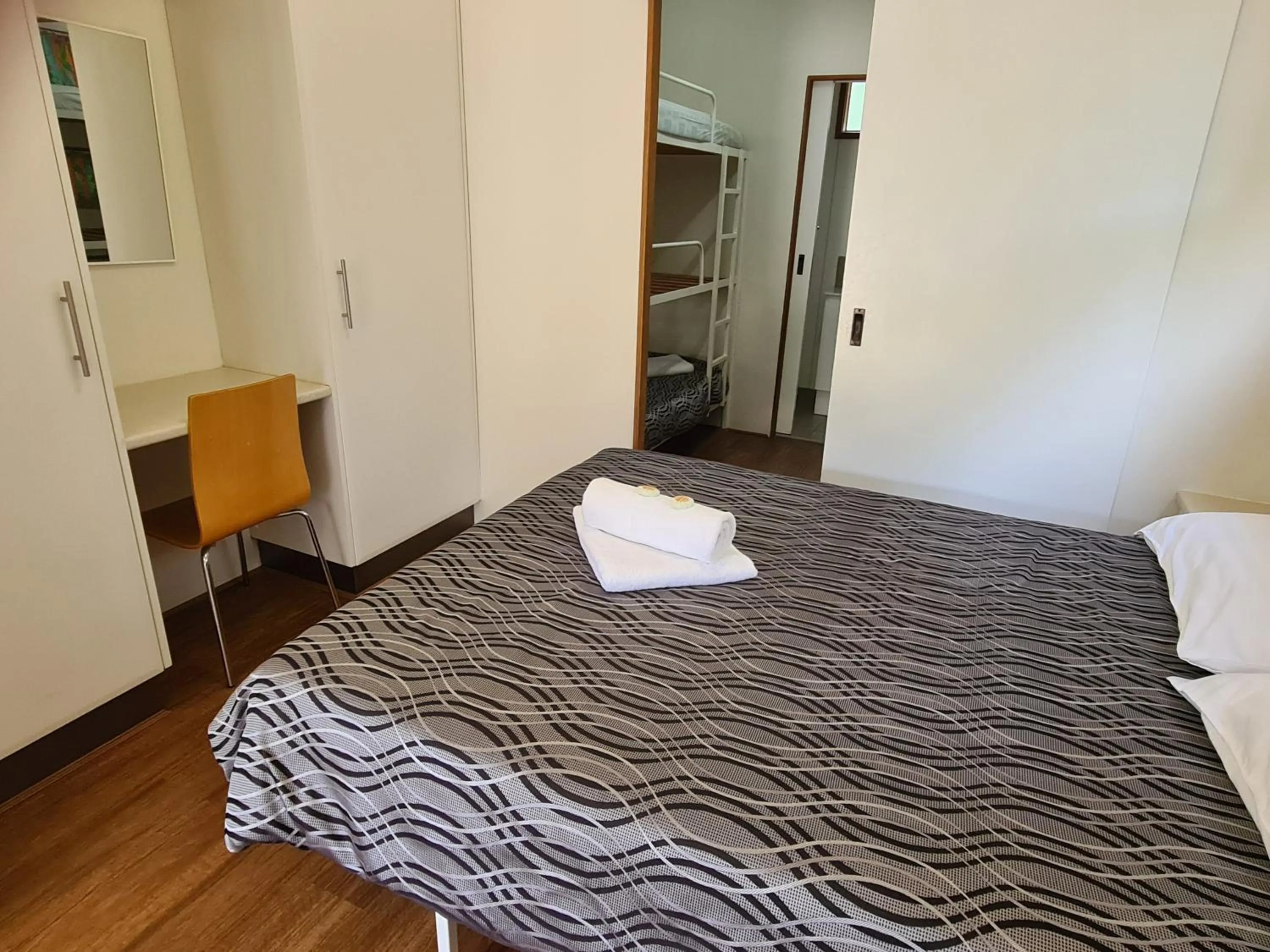 Bed in Mallacoota's Shady Gully Caravan Park