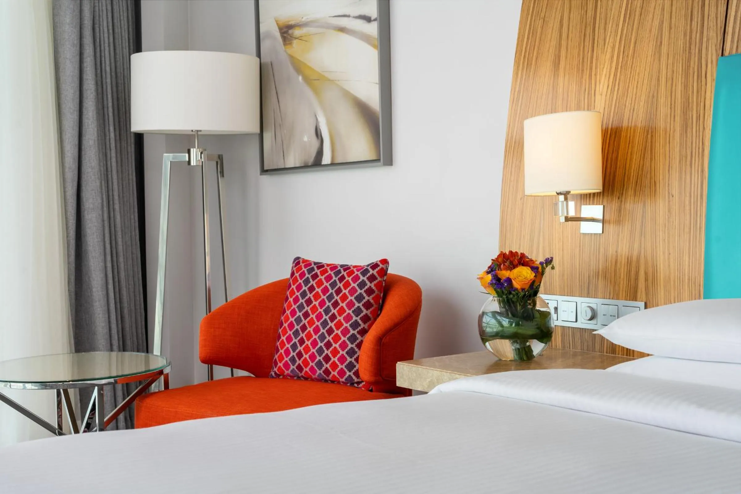 Bedroom, Bed in Andaz Capital Gate Abu Dhabi, By Hyatt