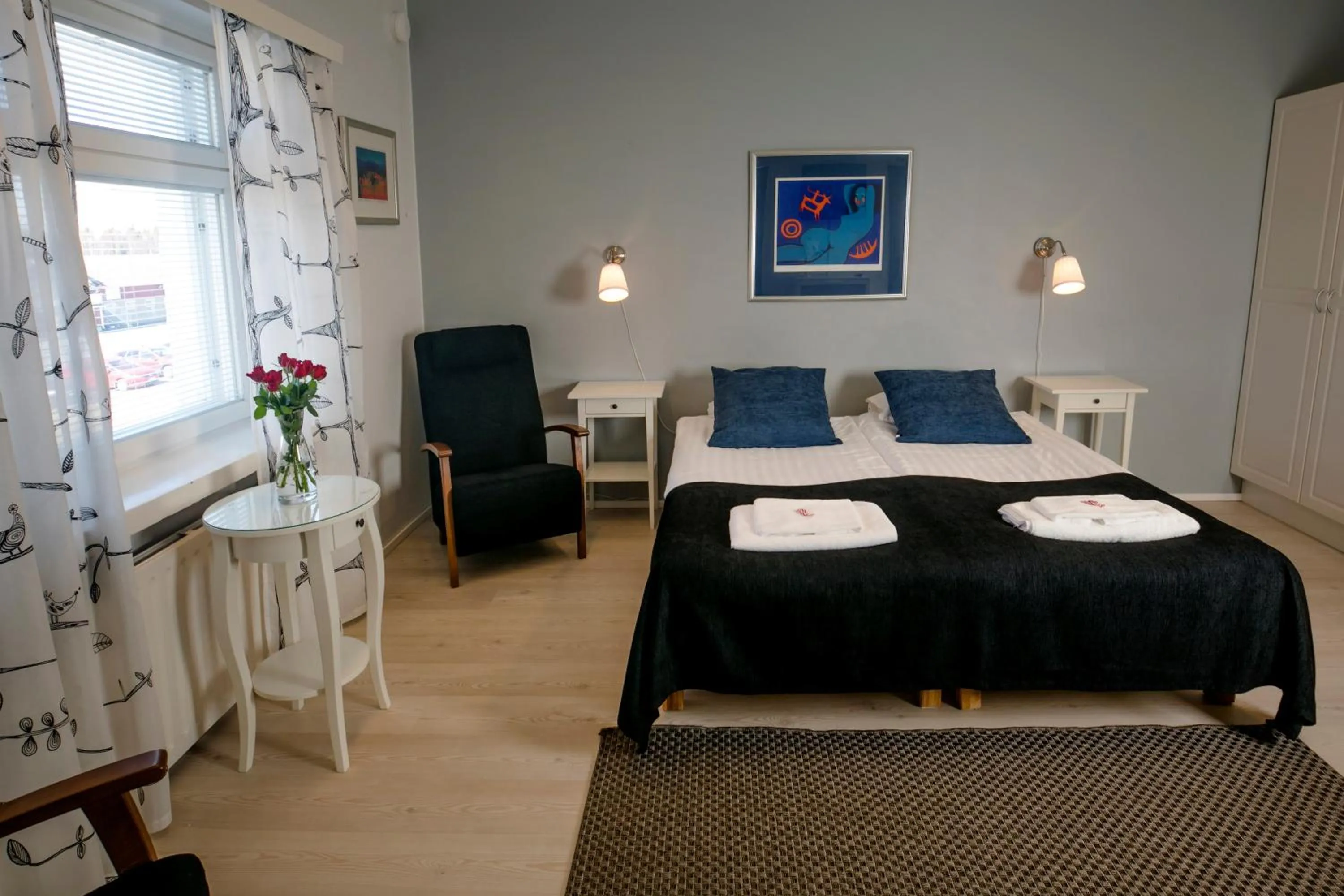 Bed in Kylpylähotelli Pohjanranta