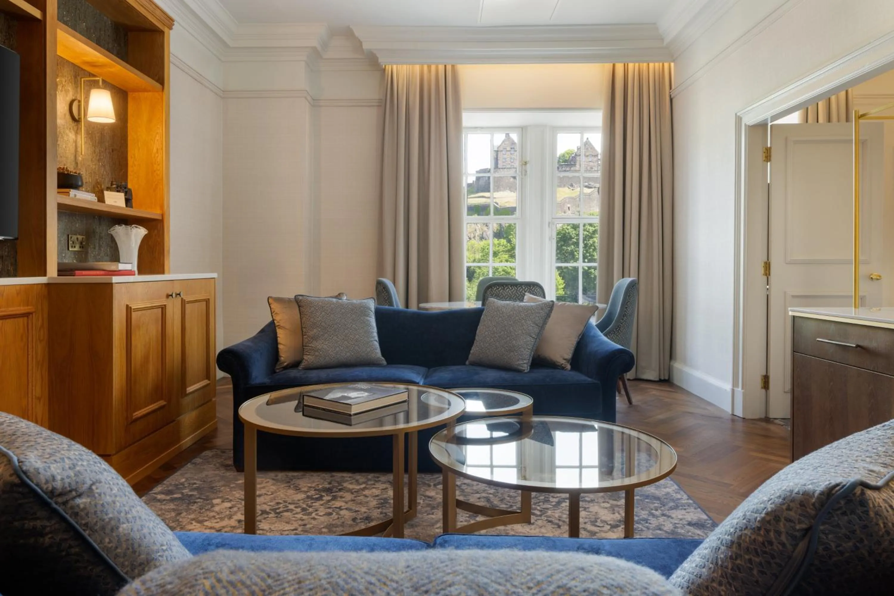 Living room in The Caledonian Edinburgh, Curio Collection by Hilton