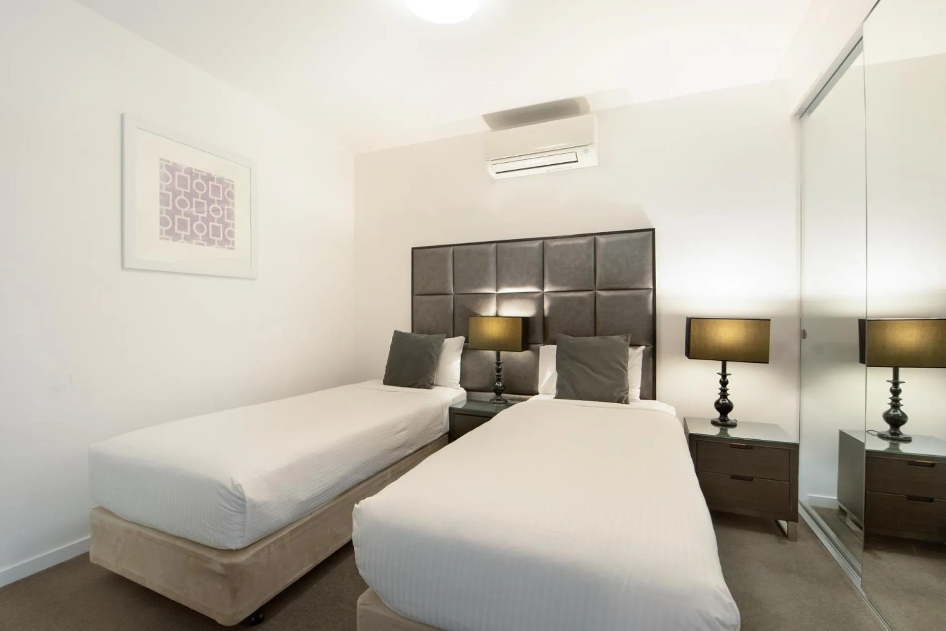 Bed in The Sebel Residences Melbourne Docklands Serviced Apartments