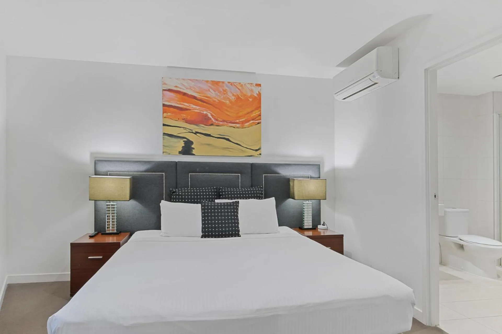 Bedroom, Bed in The Sebel Residences Melbourne Docklands Serviced Apartments