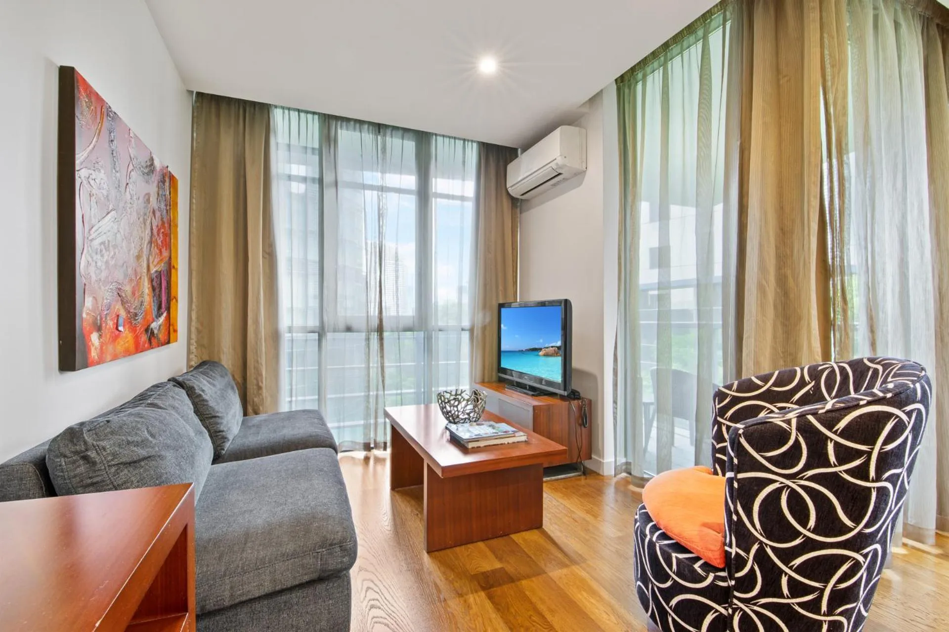 Living room in The Sebel Residences Melbourne Docklands Serviced Apartments