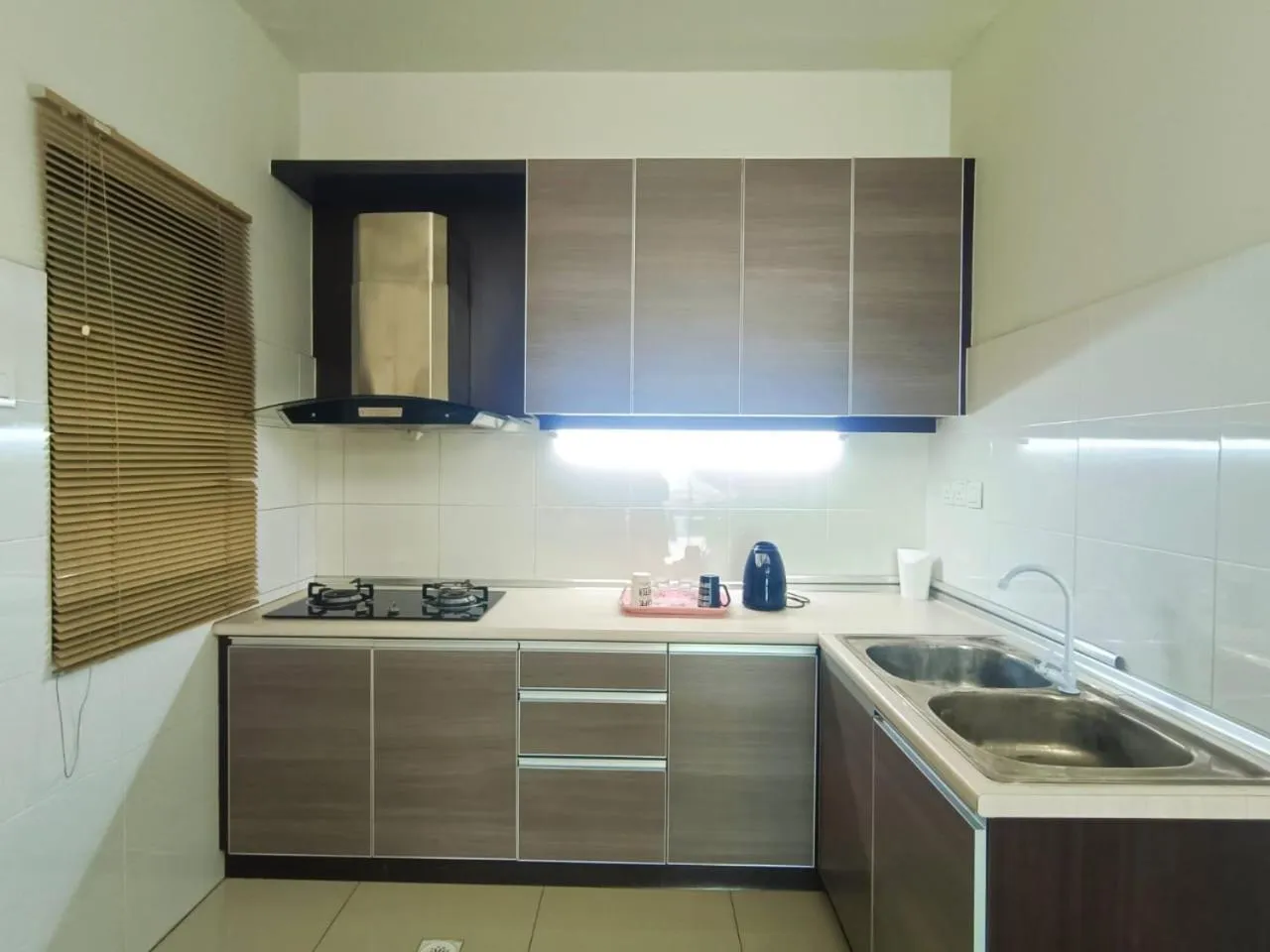 Kitchen or kitchenette in K. Riverfront apartment