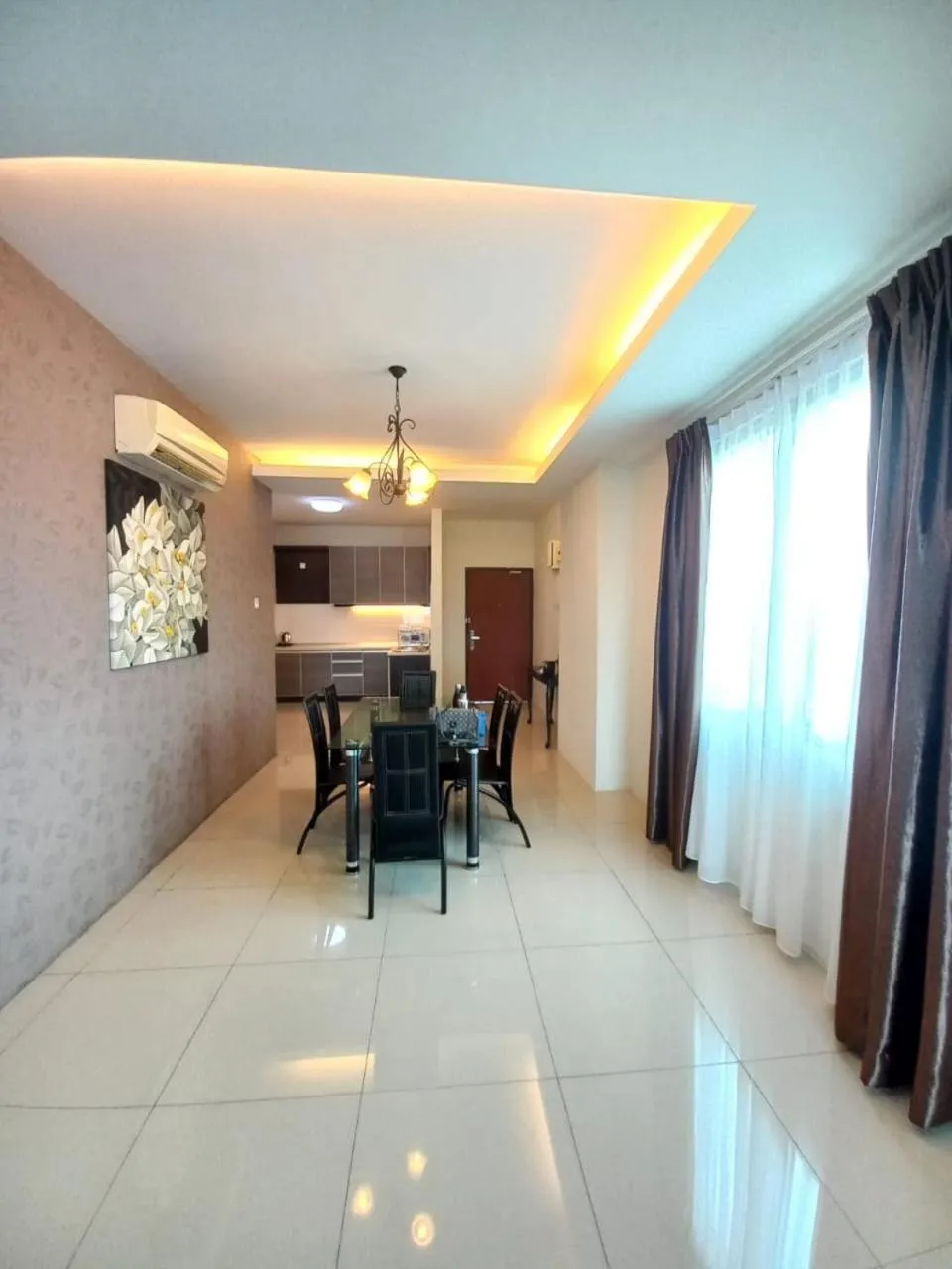 Living room in K. Riverfront apartment