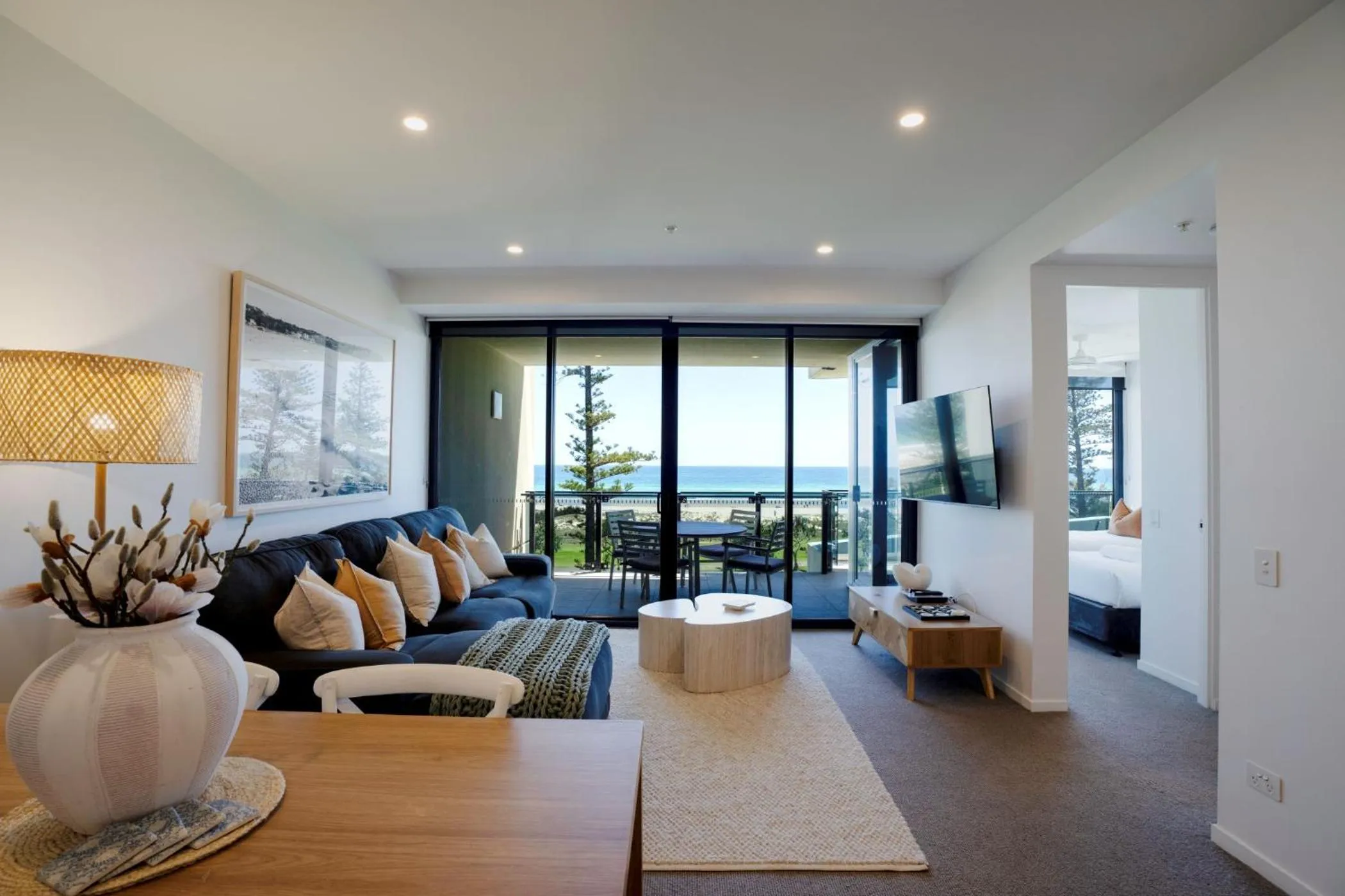 Living room in Iconic Kirra Beach Resort