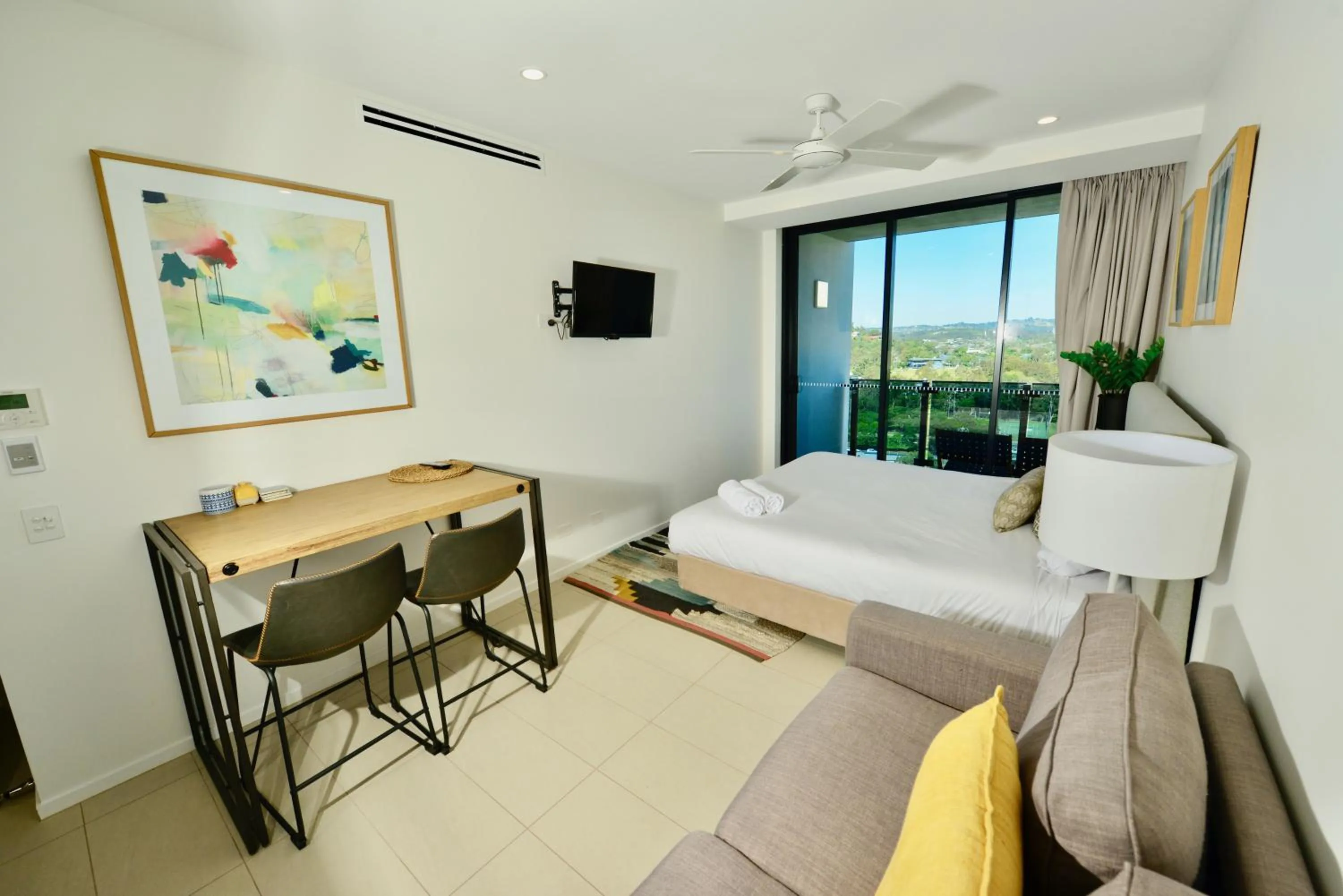 Bed in Iconic Kirra Beach Resort