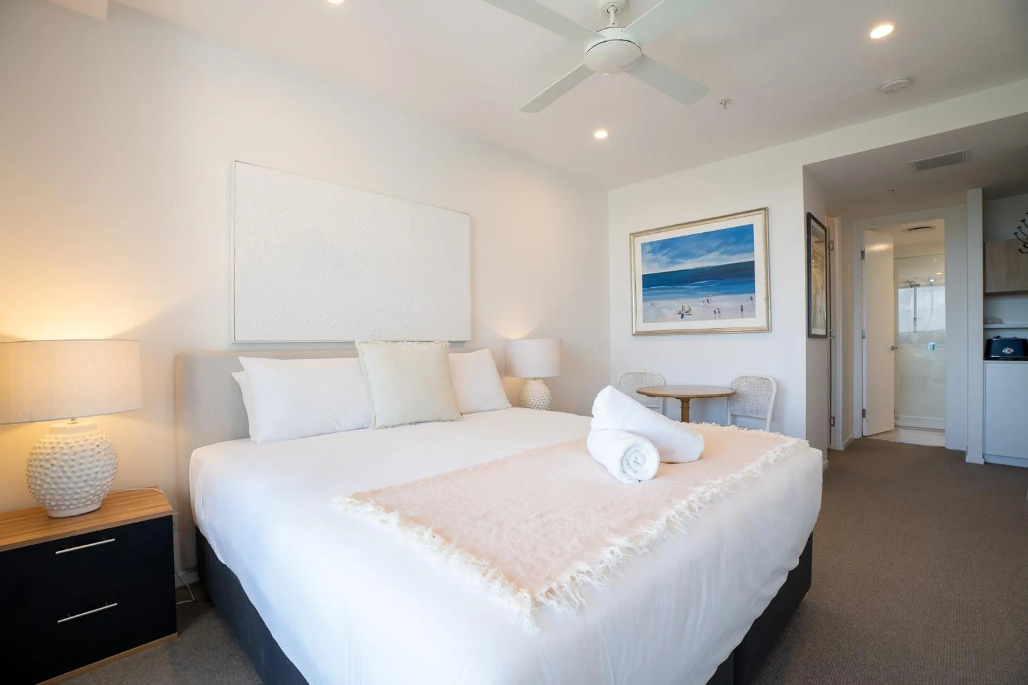 Bed in Iconic Kirra Beach Resort