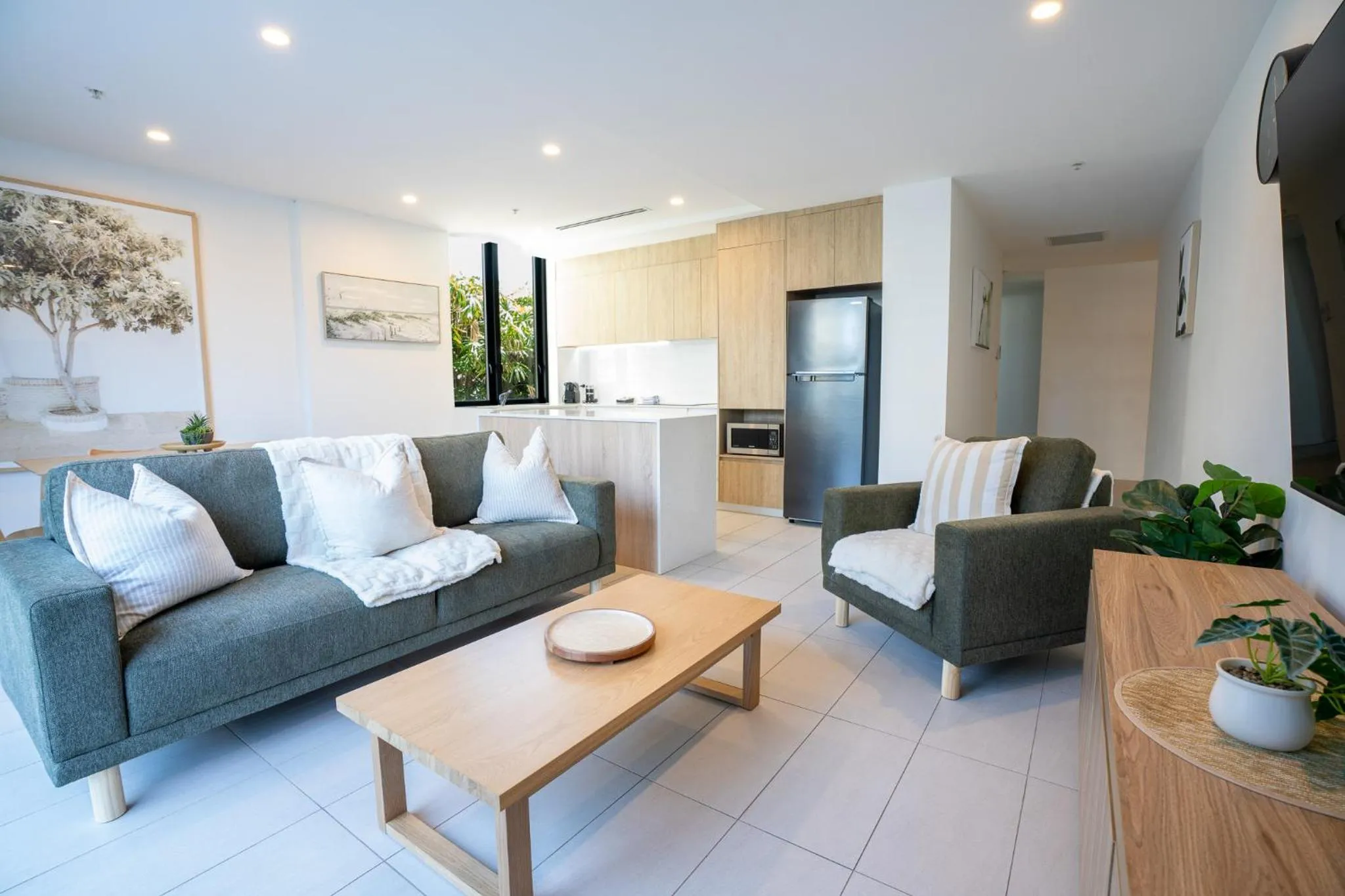 Living room in Iconic Kirra Beach Resort