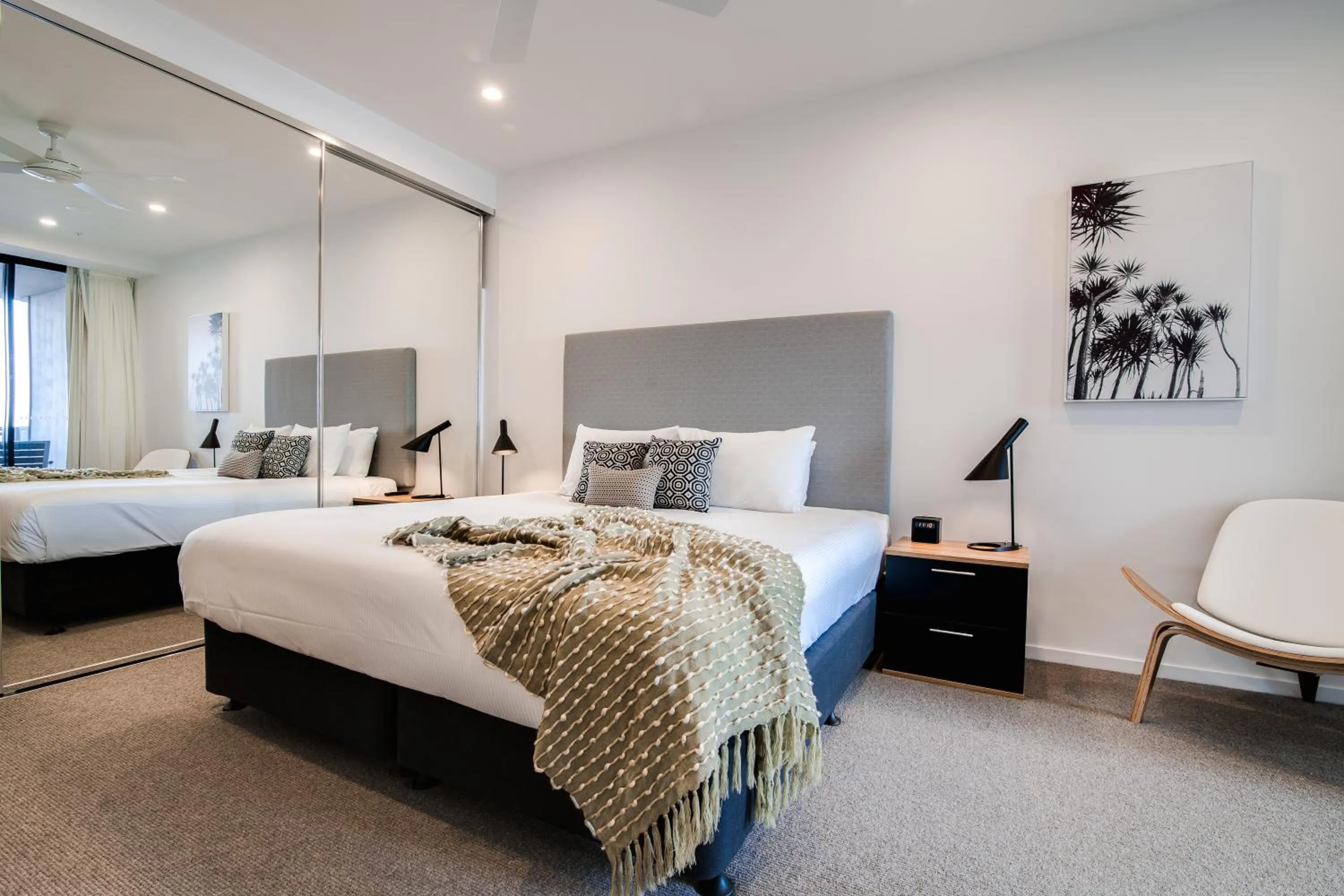 Bed in Iconic Kirra Beach Resort
