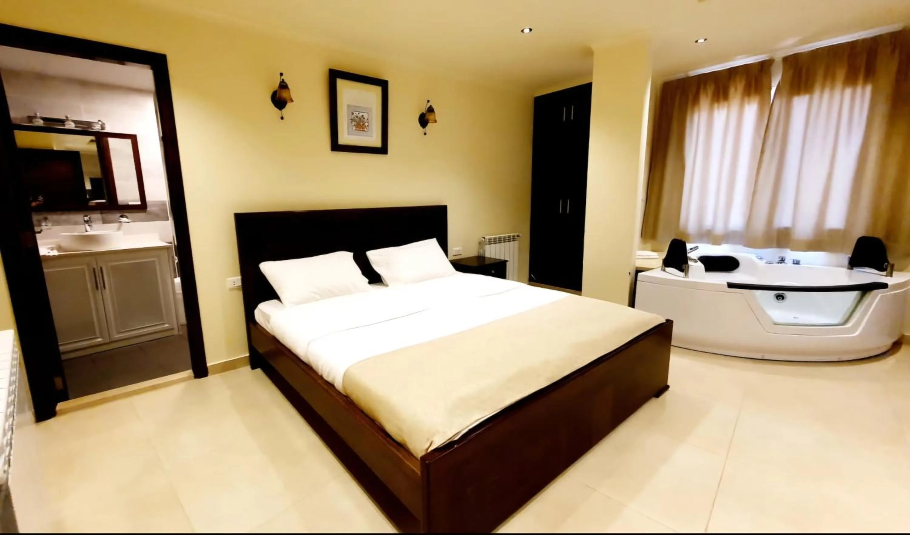 Bed in Hotel L'Aiglon