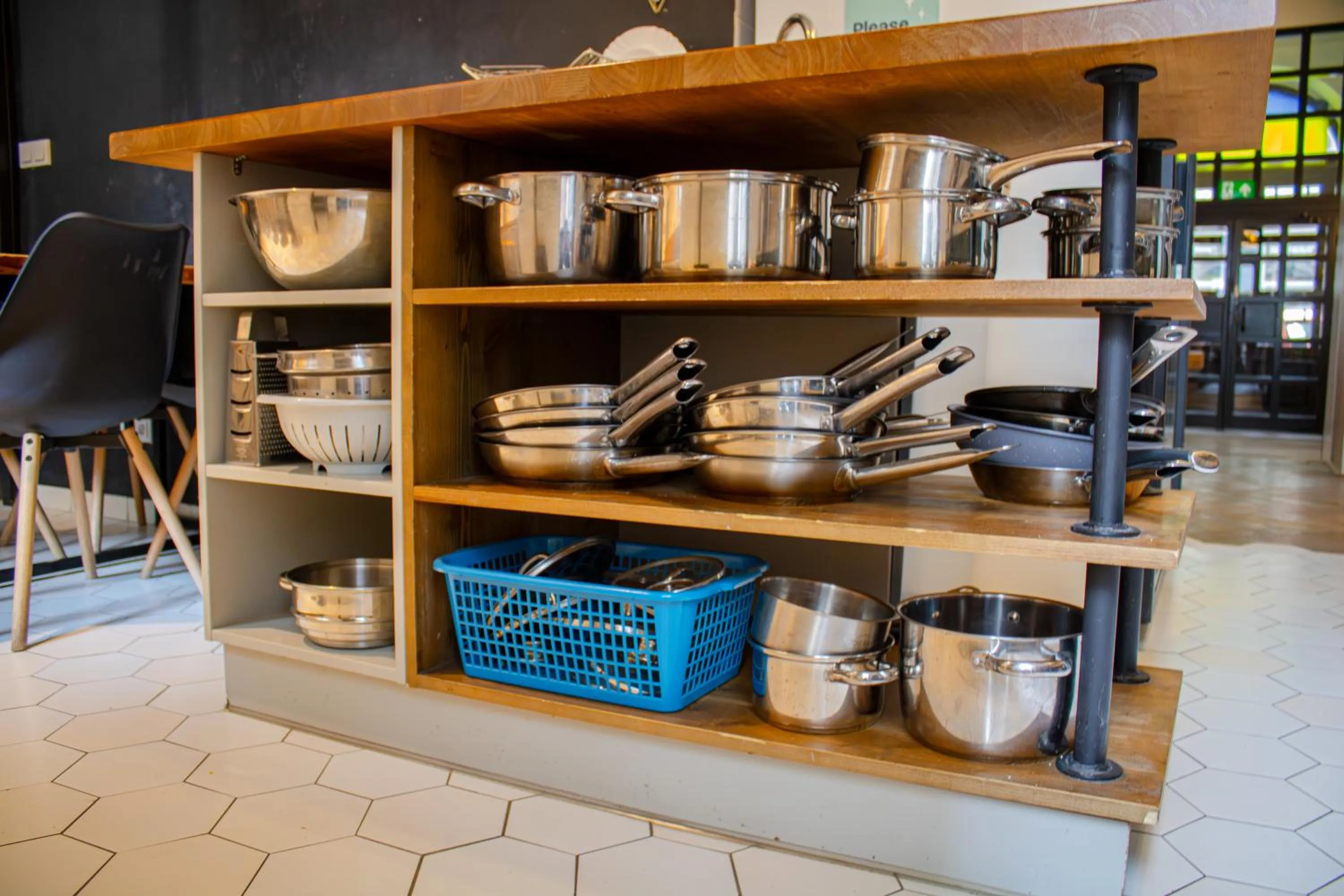 stove in Prague Dream Hostel