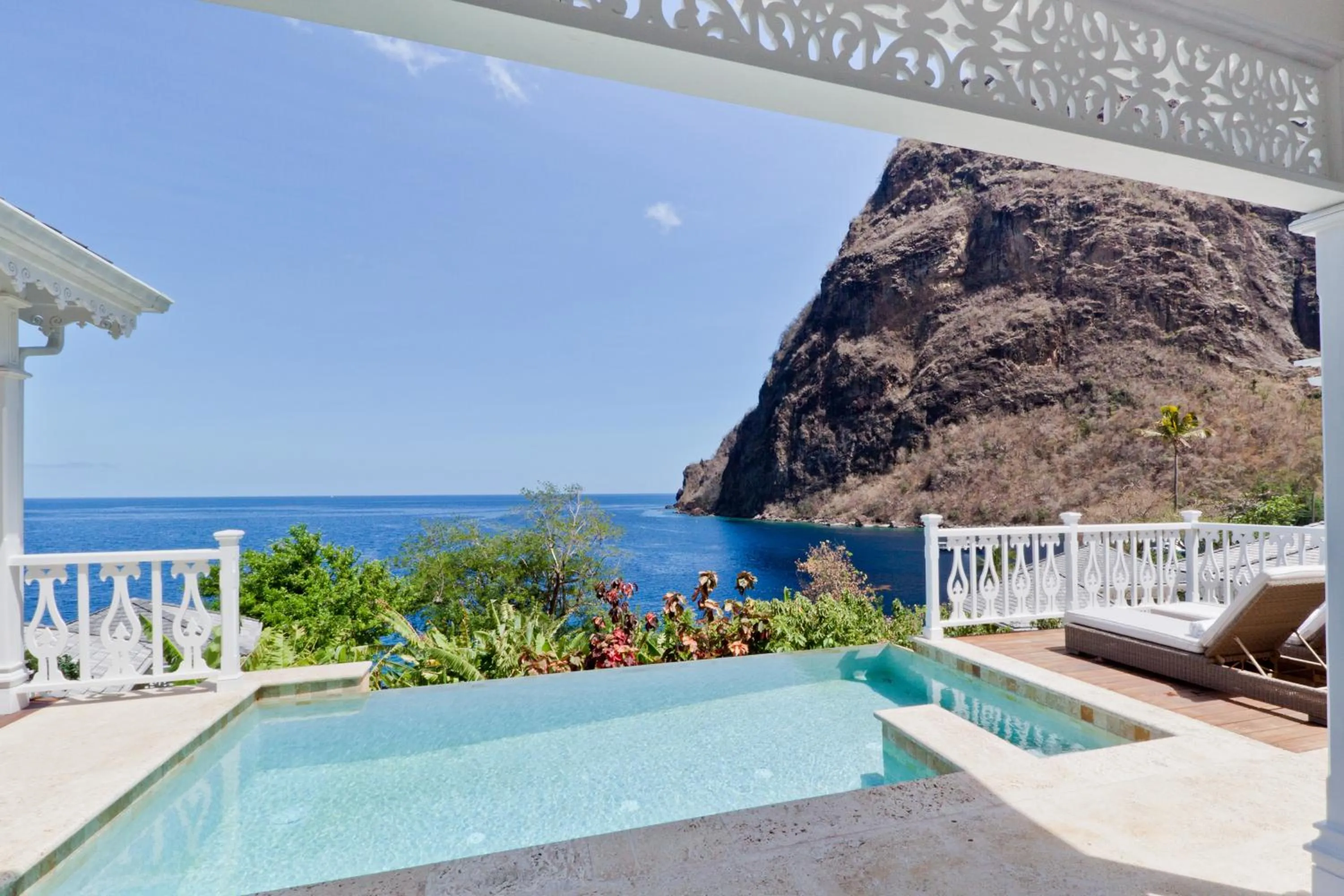 Pool view in Sugar Beach, A Viceroy Resort