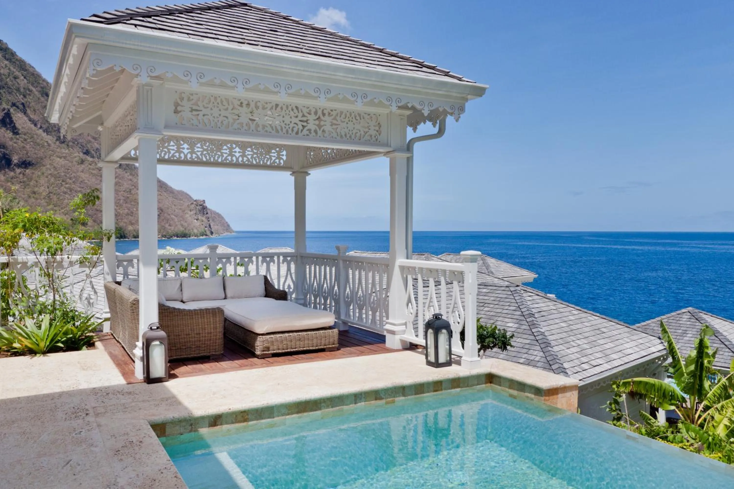 Pool view in Sugar Beach, A Viceroy Resort
