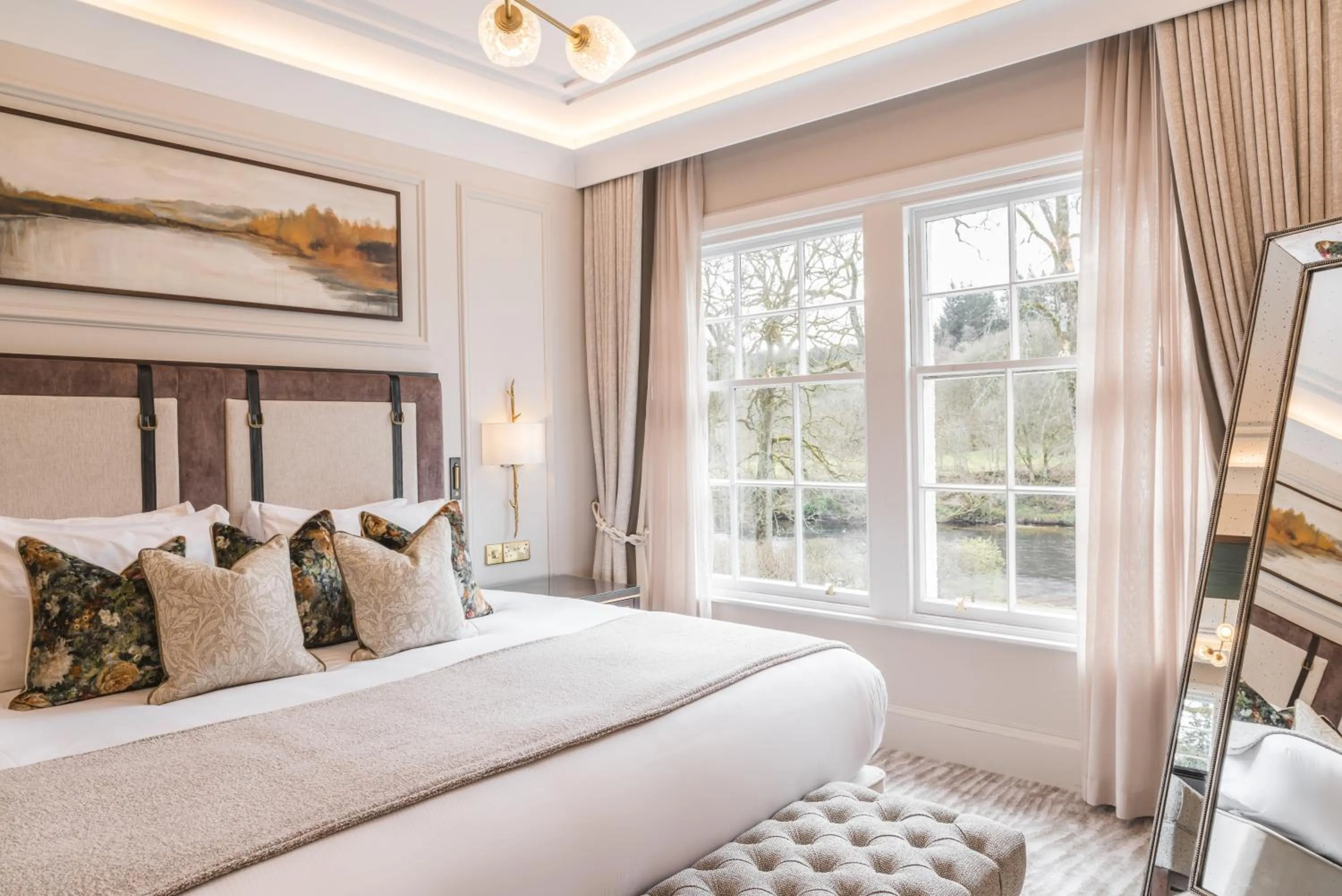 Bed in Dunkeld House Hotel