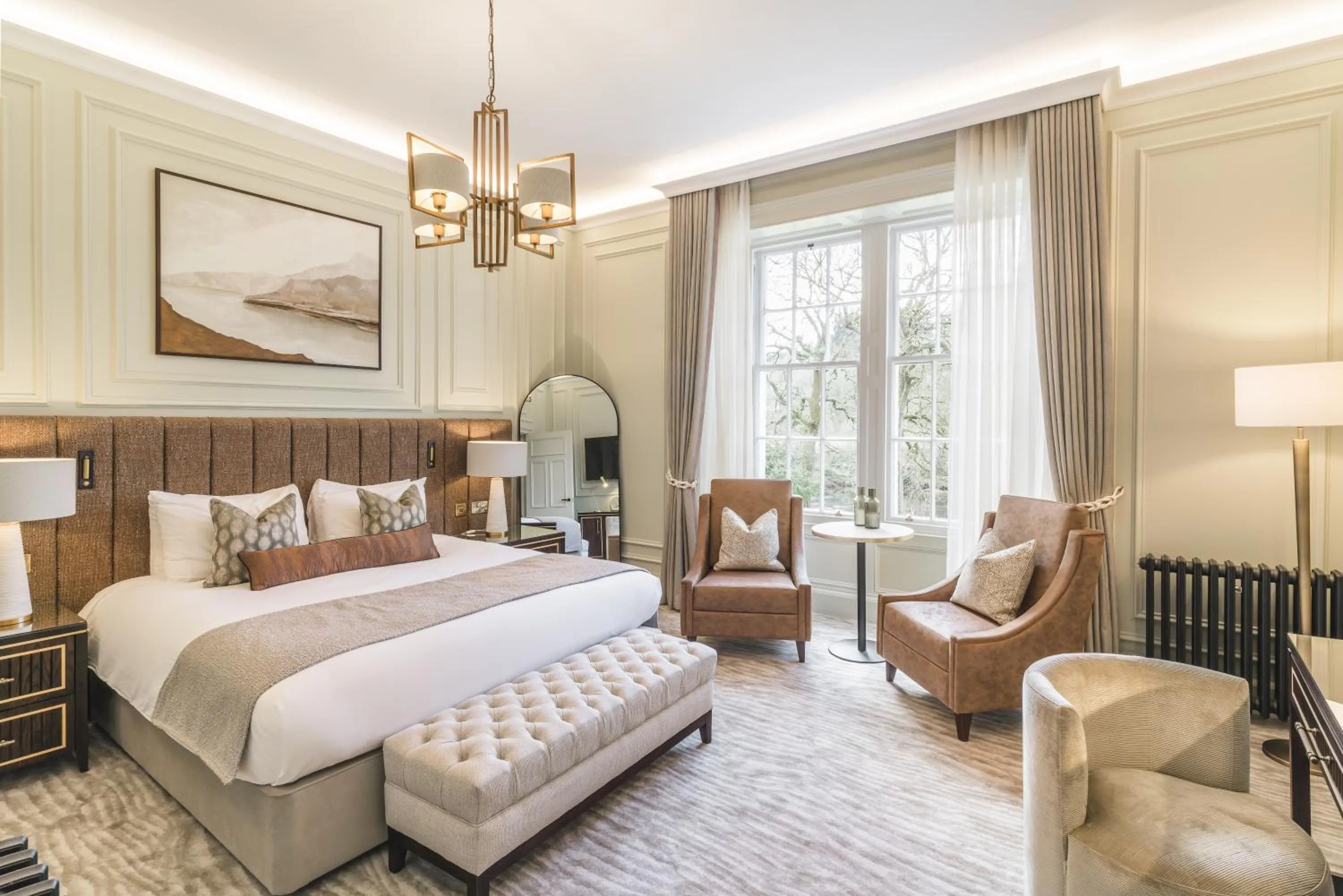 Bed in Dunkeld House Hotel