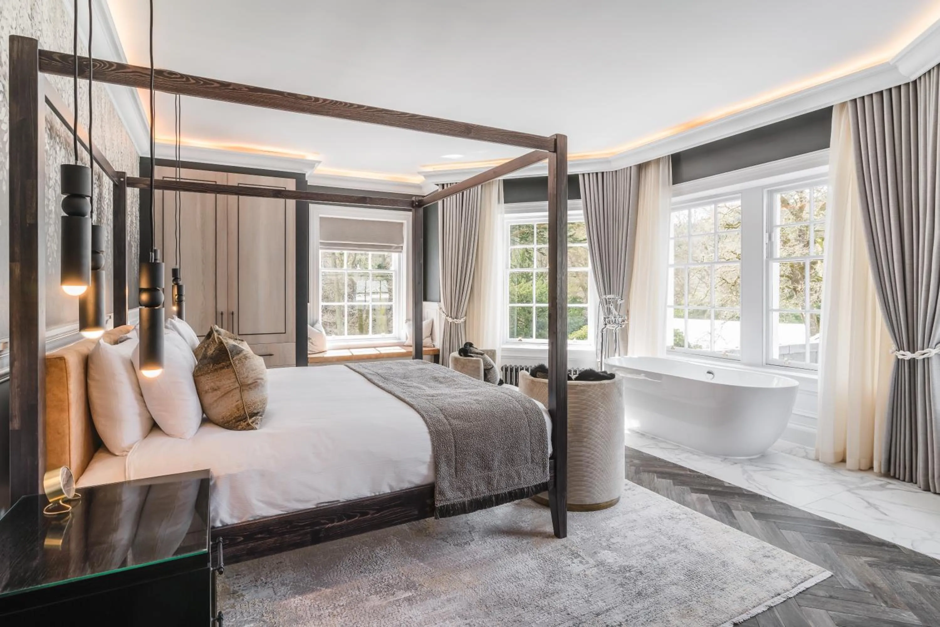 View (from property/room), Bed in Dunkeld House Hotel