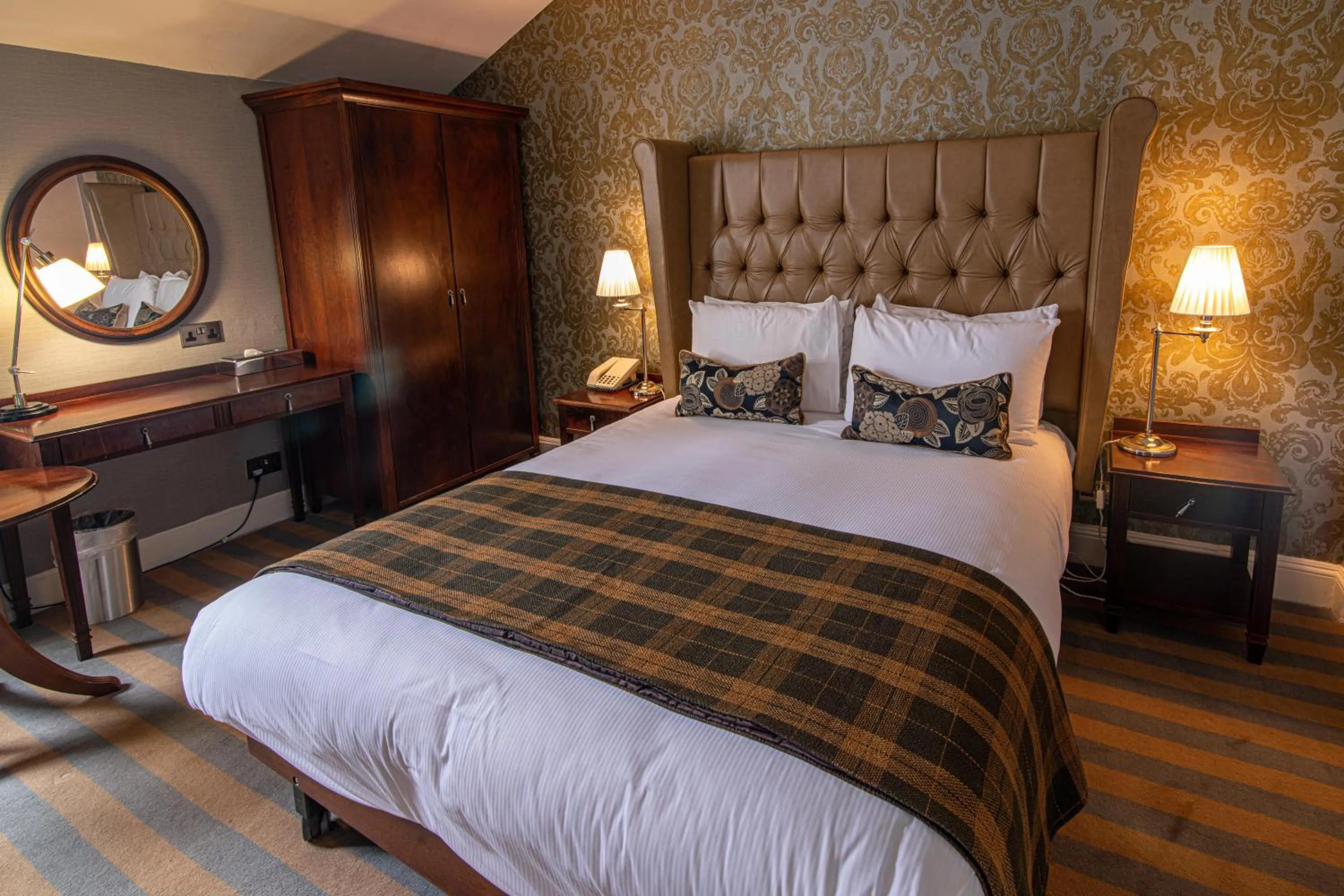 Bed in Dunkeld House Hotel