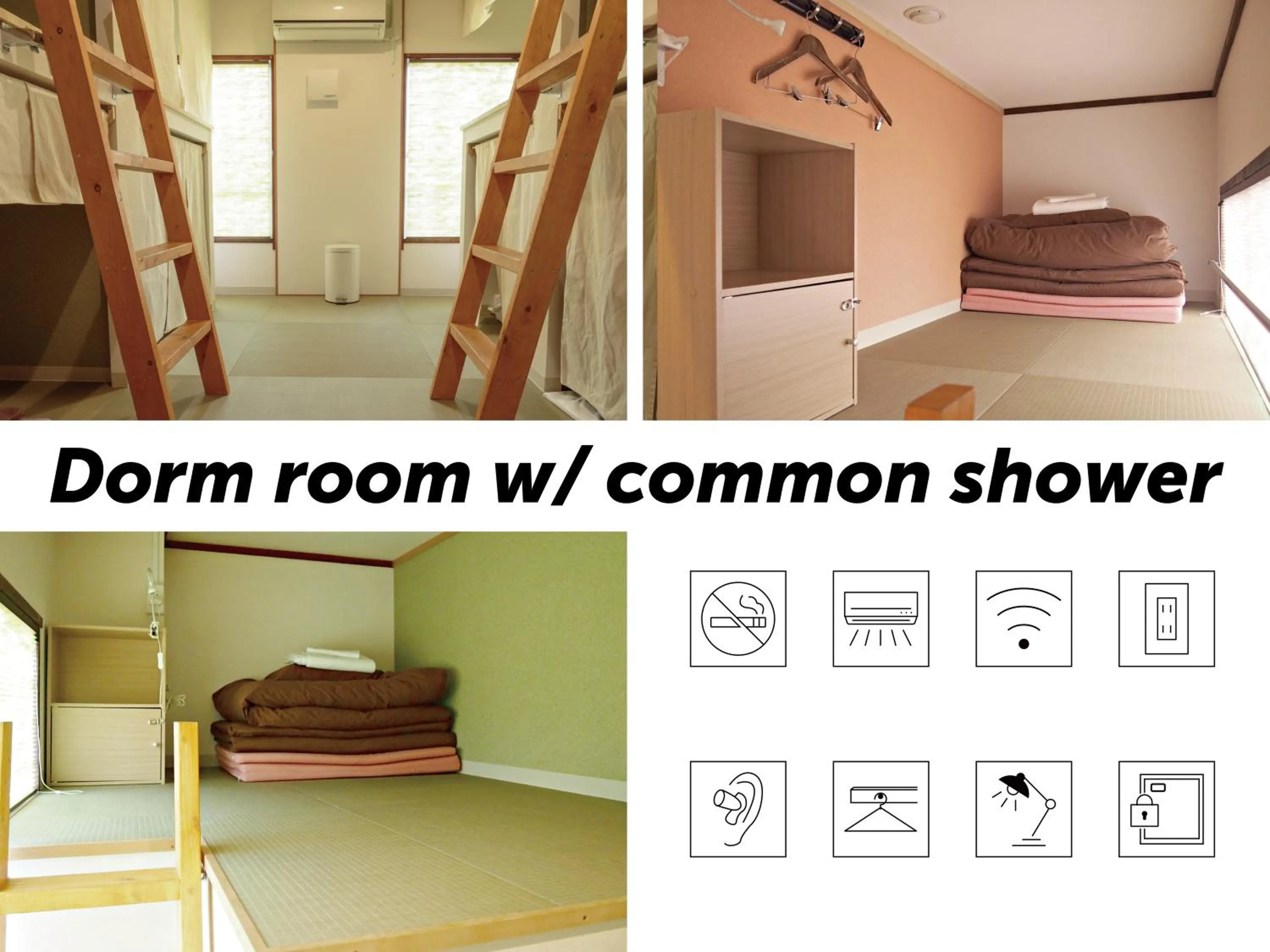 Photo of the whole room in J-Hoppers Hiroshima Guesthouse