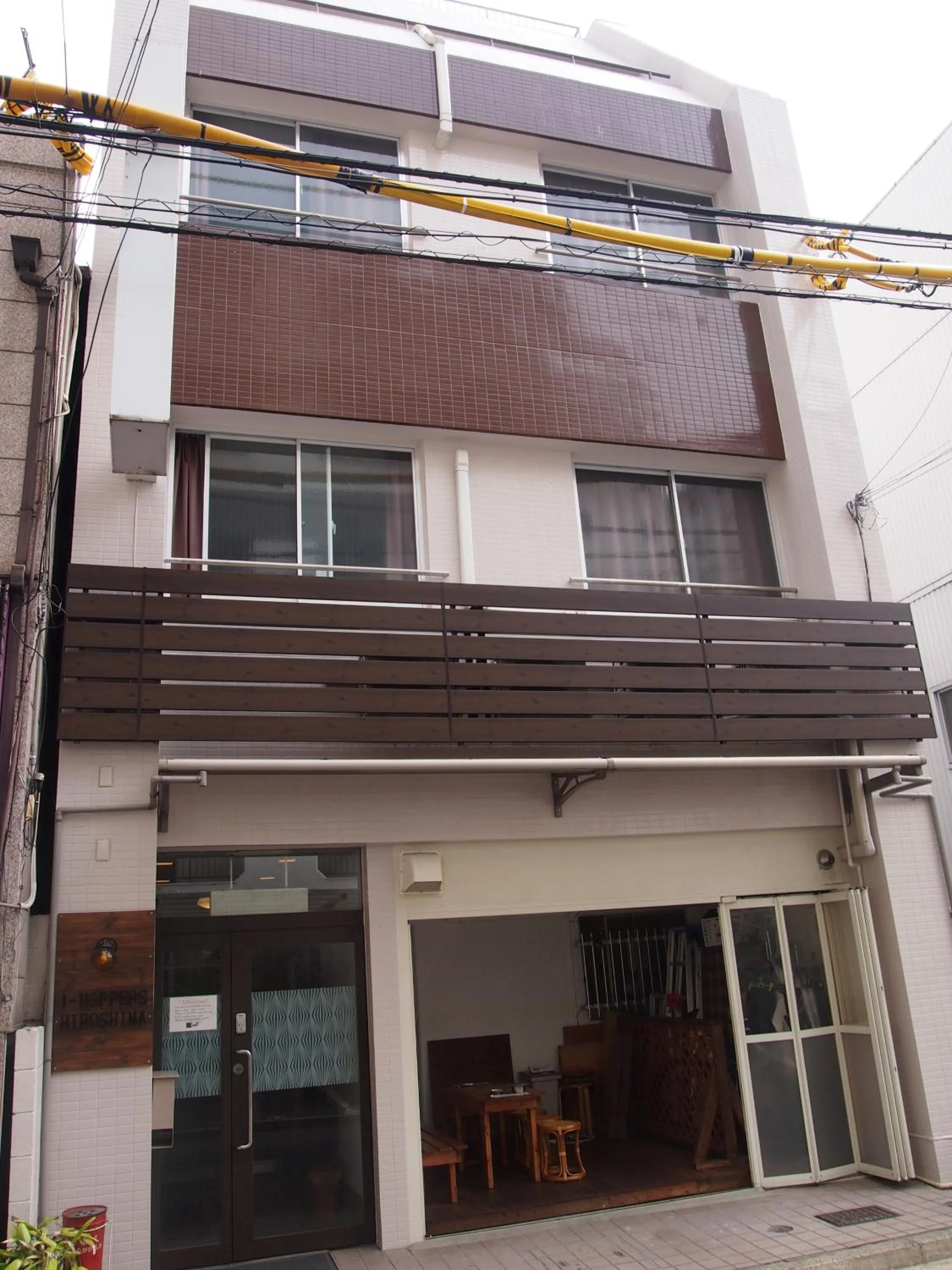 Facade/entrance in J-Hoppers Hiroshima Guesthouse