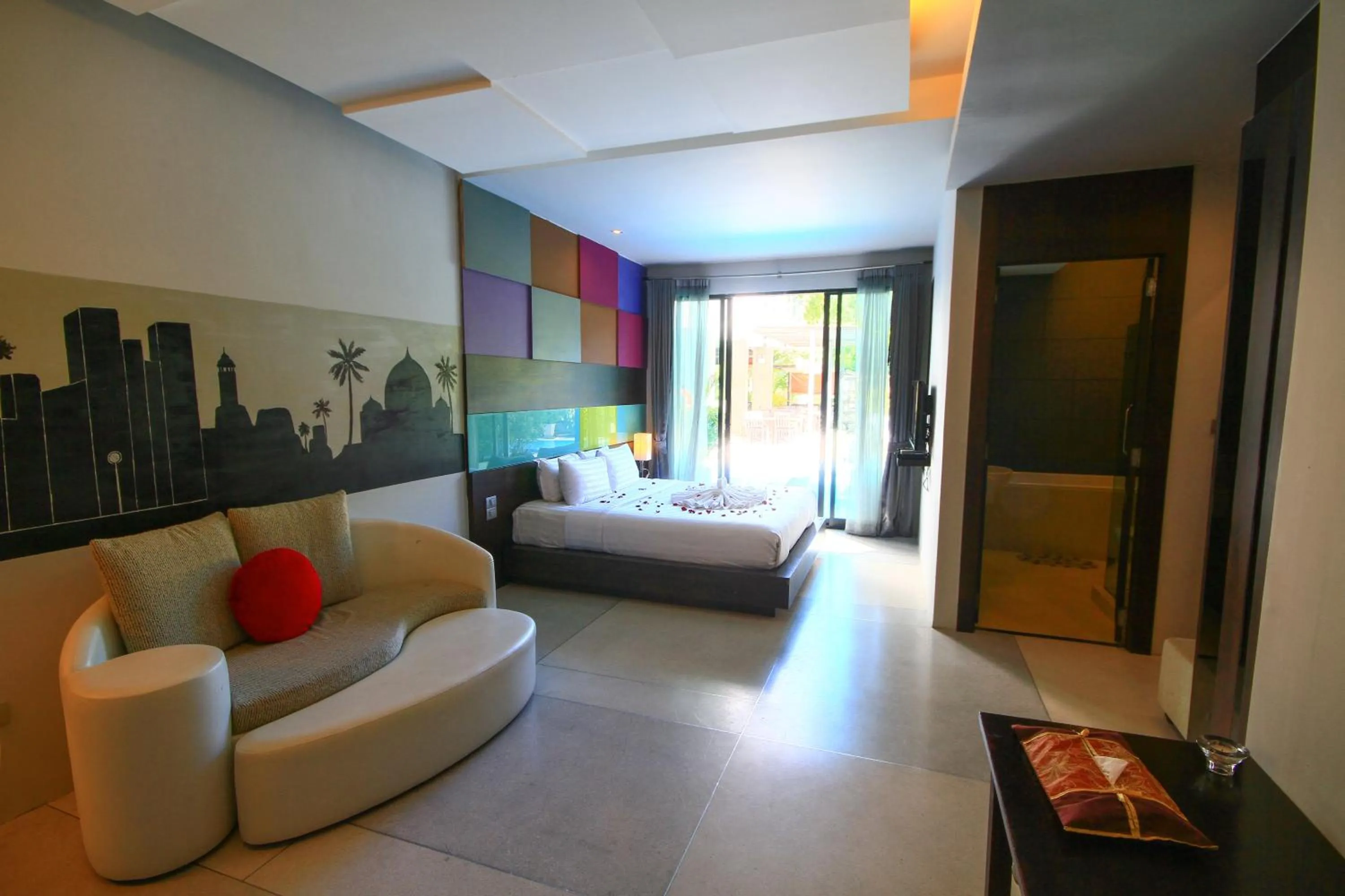 Living room, Bed in Chalay Monta