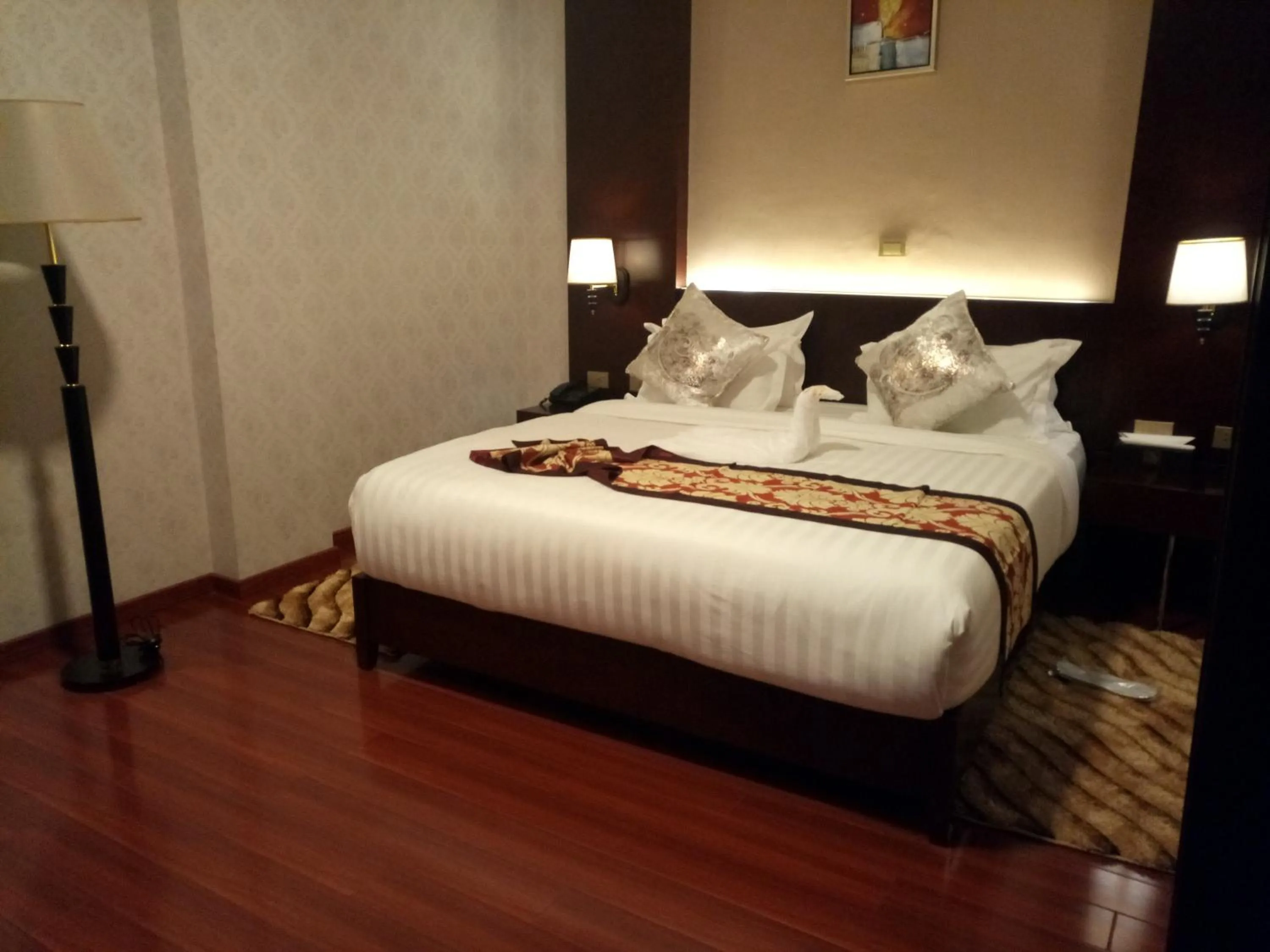 Bed in Sherar Addis Hotel