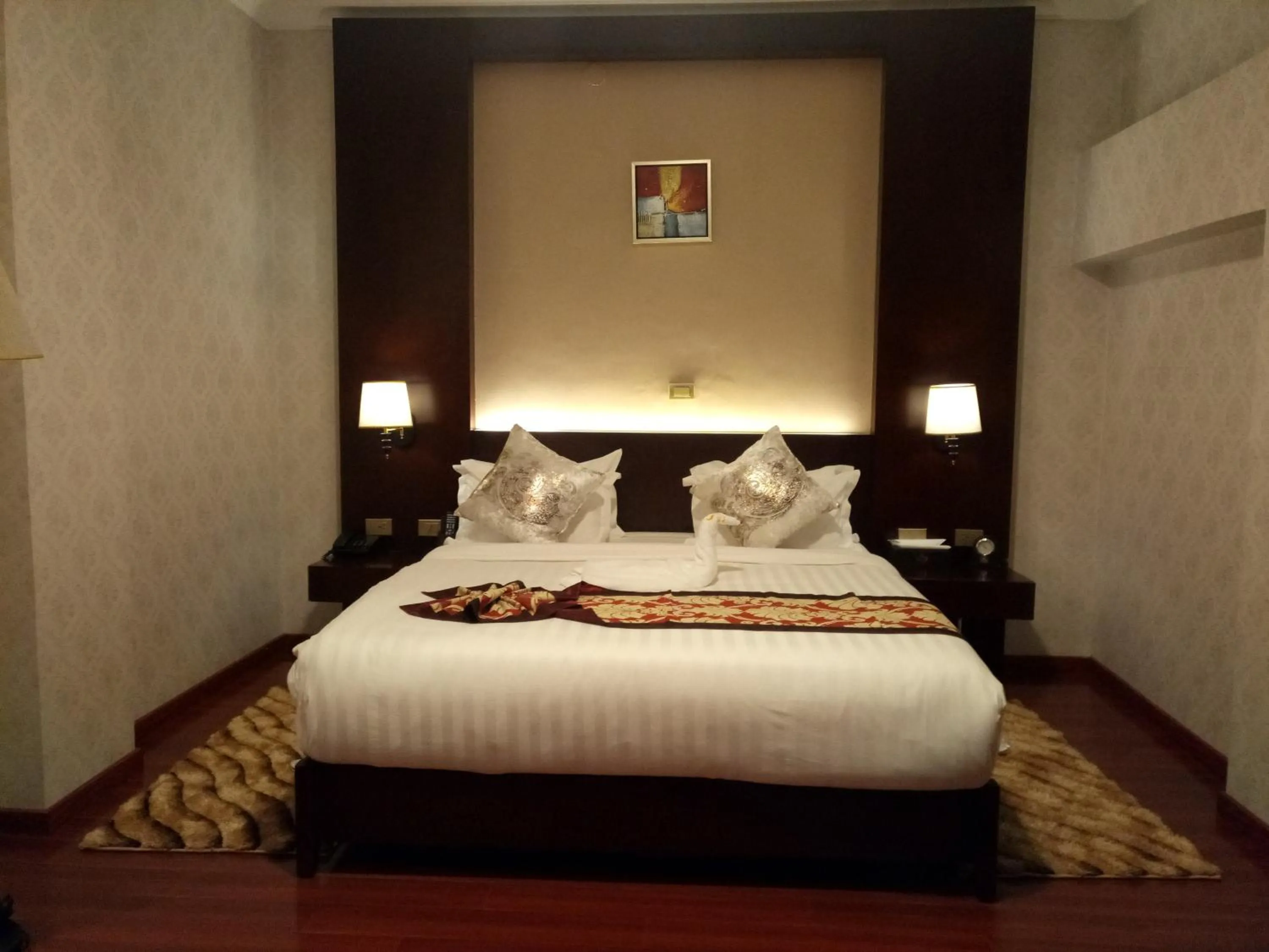 Bed in Sherar Addis Hotel