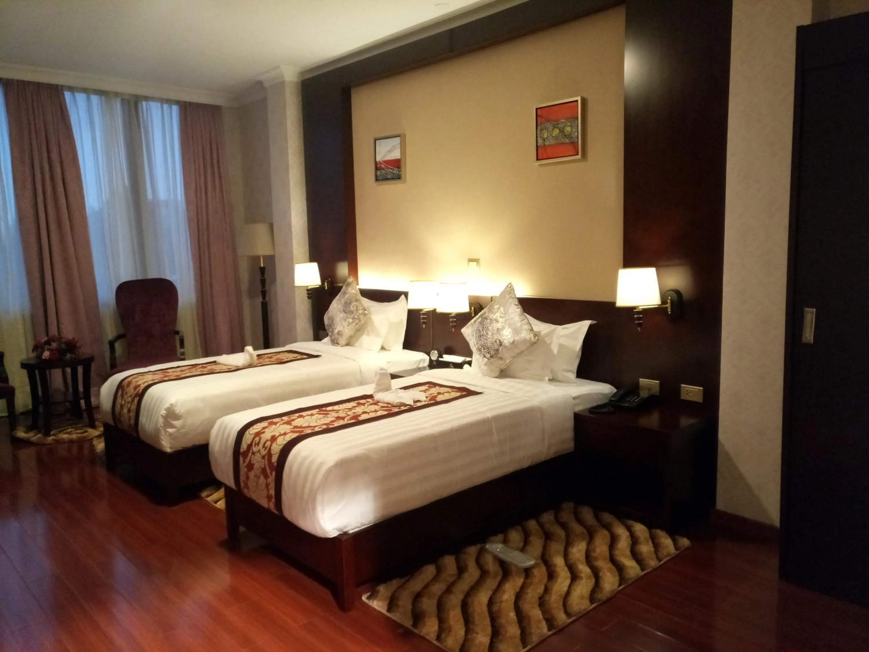 Bed in Sherar Addis Hotel