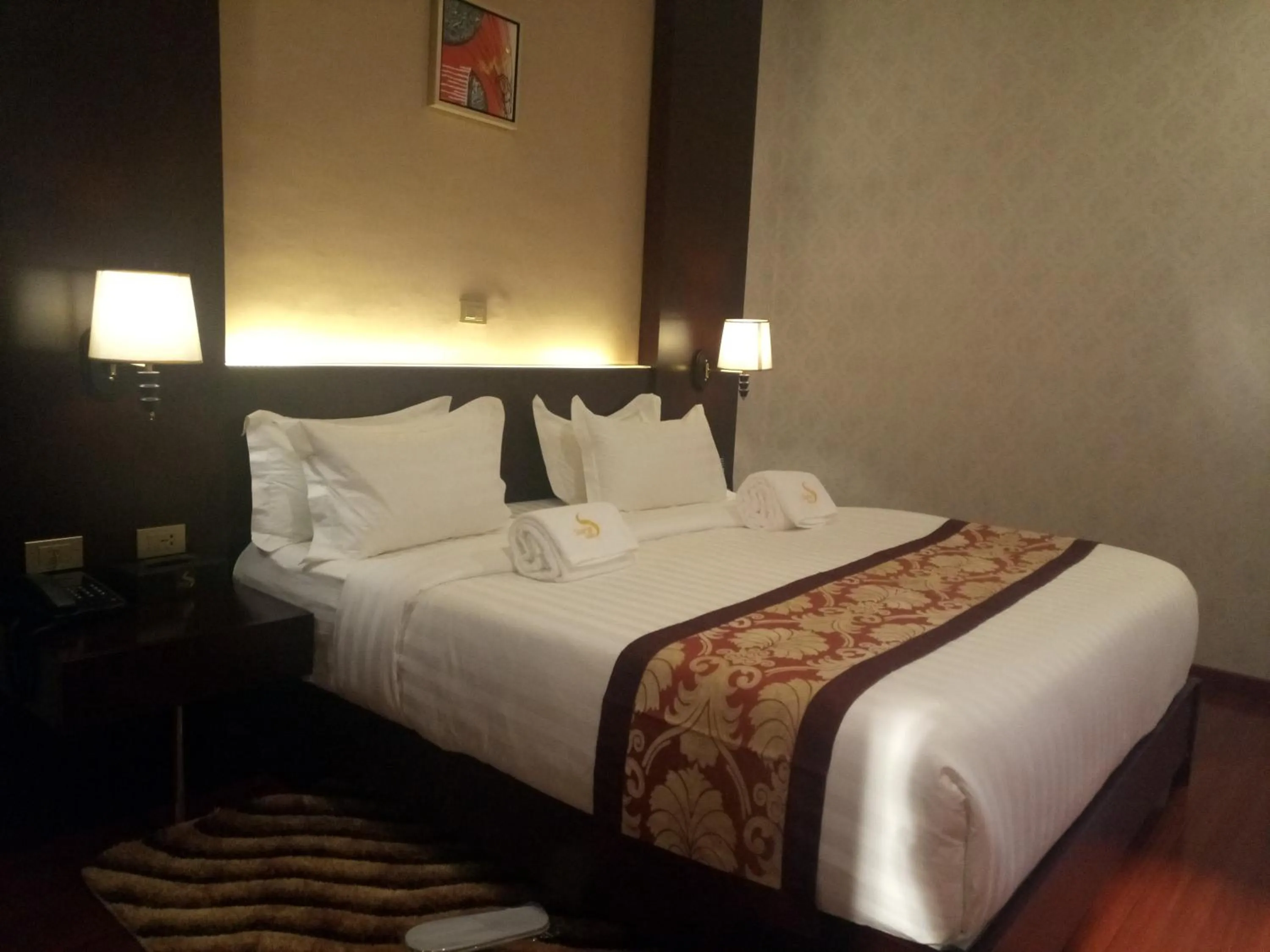 Bed in Sherar Addis Hotel