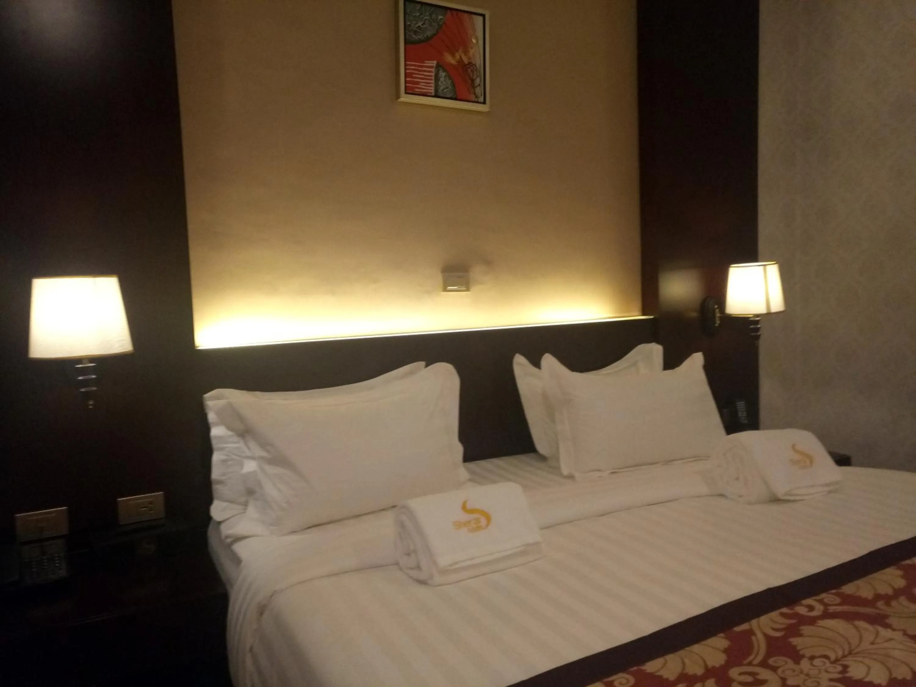 Bed in Sherar Addis Hotel