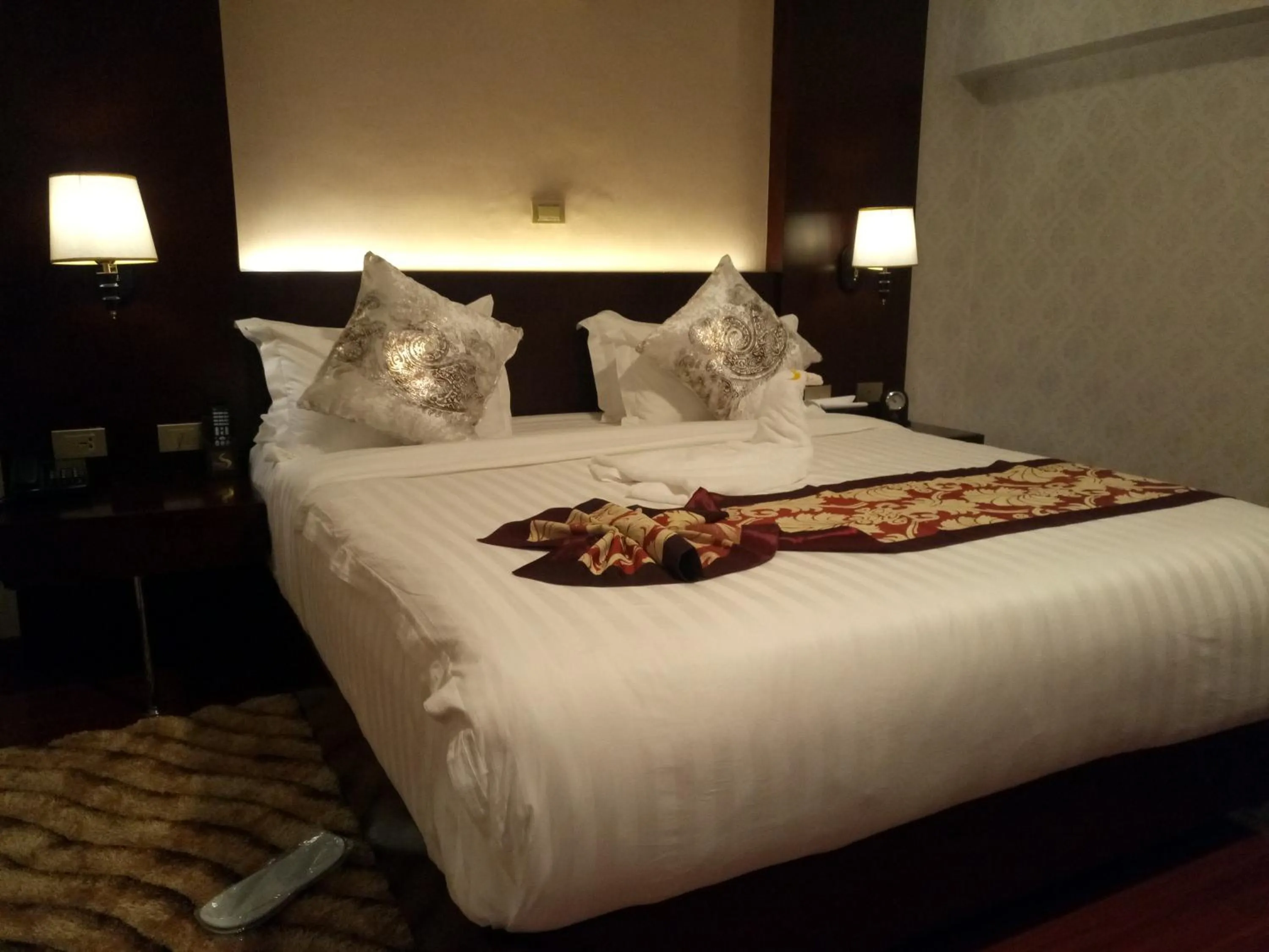 Bed in Sherar Addis Hotel