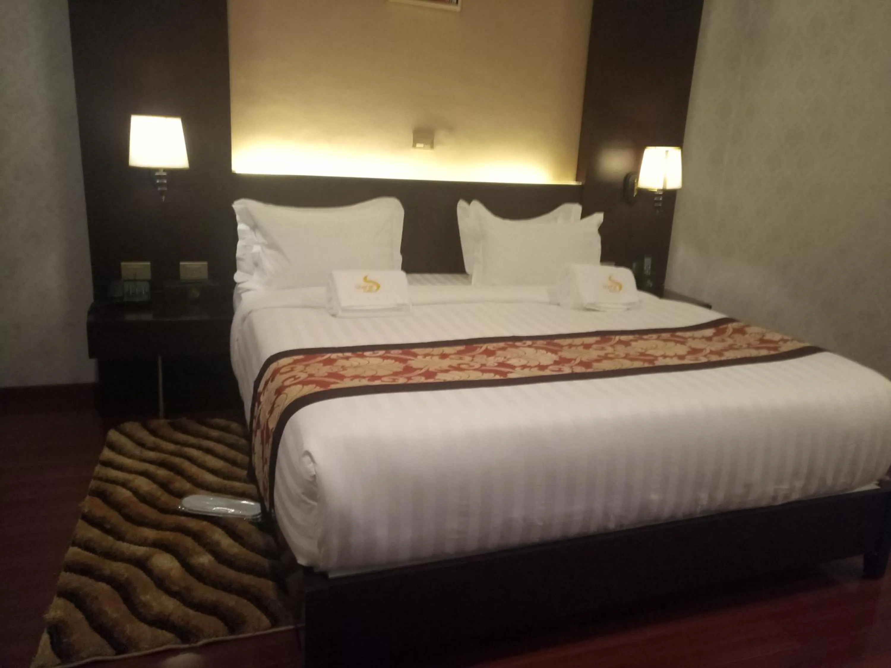 Bed in Sherar Addis Hotel