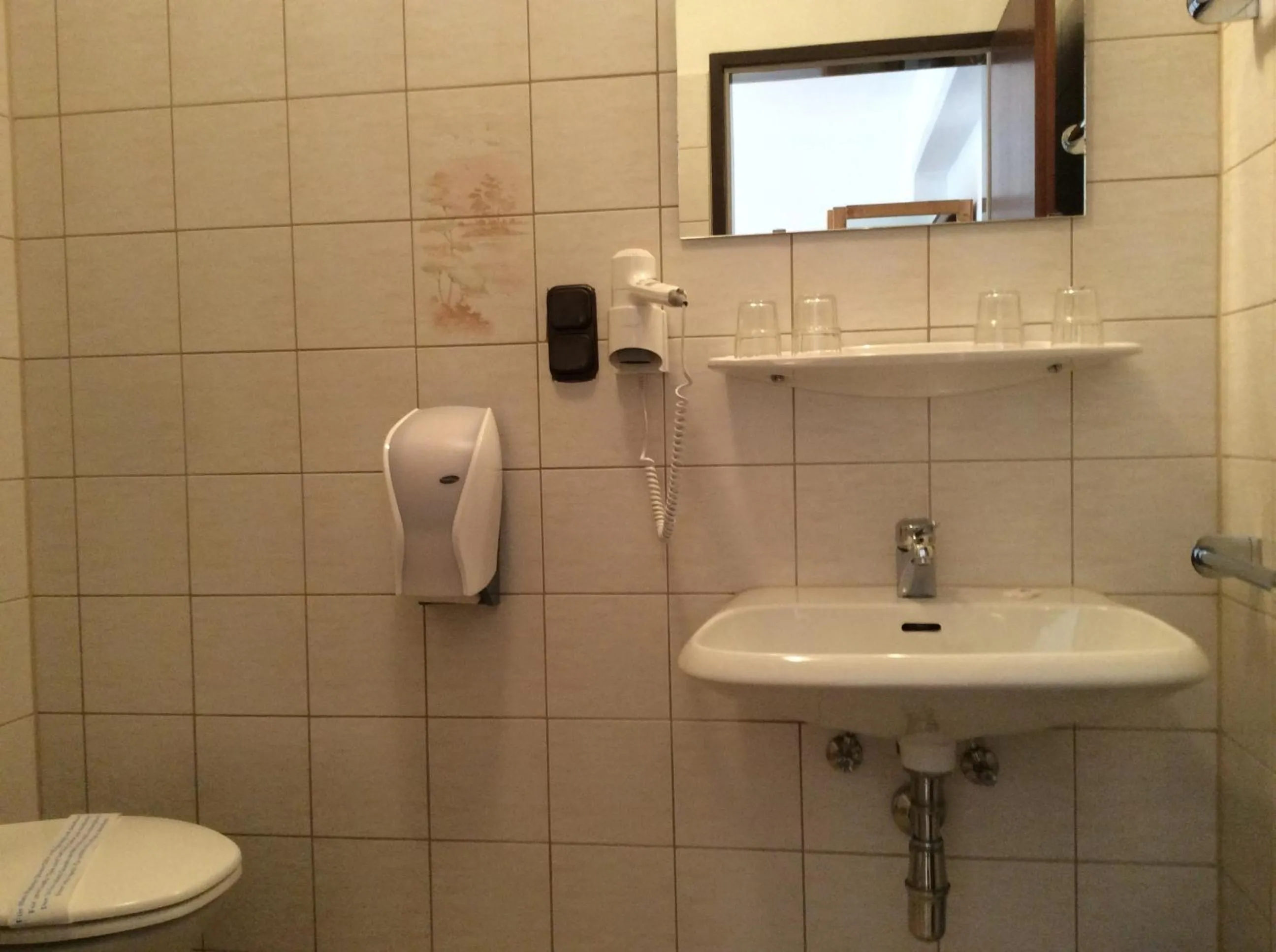 Toilet in Stadthotel Schwerterbräu